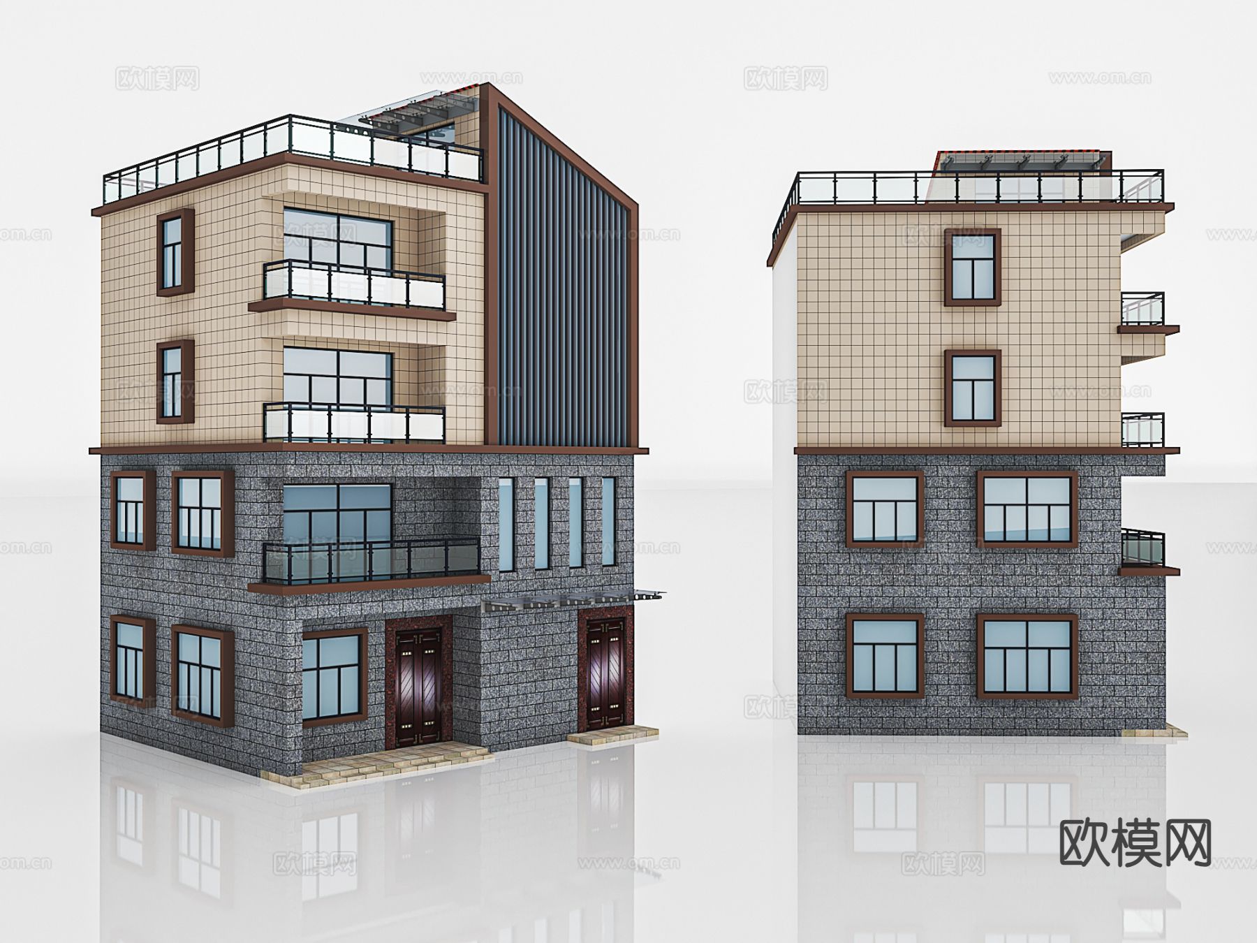 多层住宅楼 楼房 民宅 单体建筑3d模型