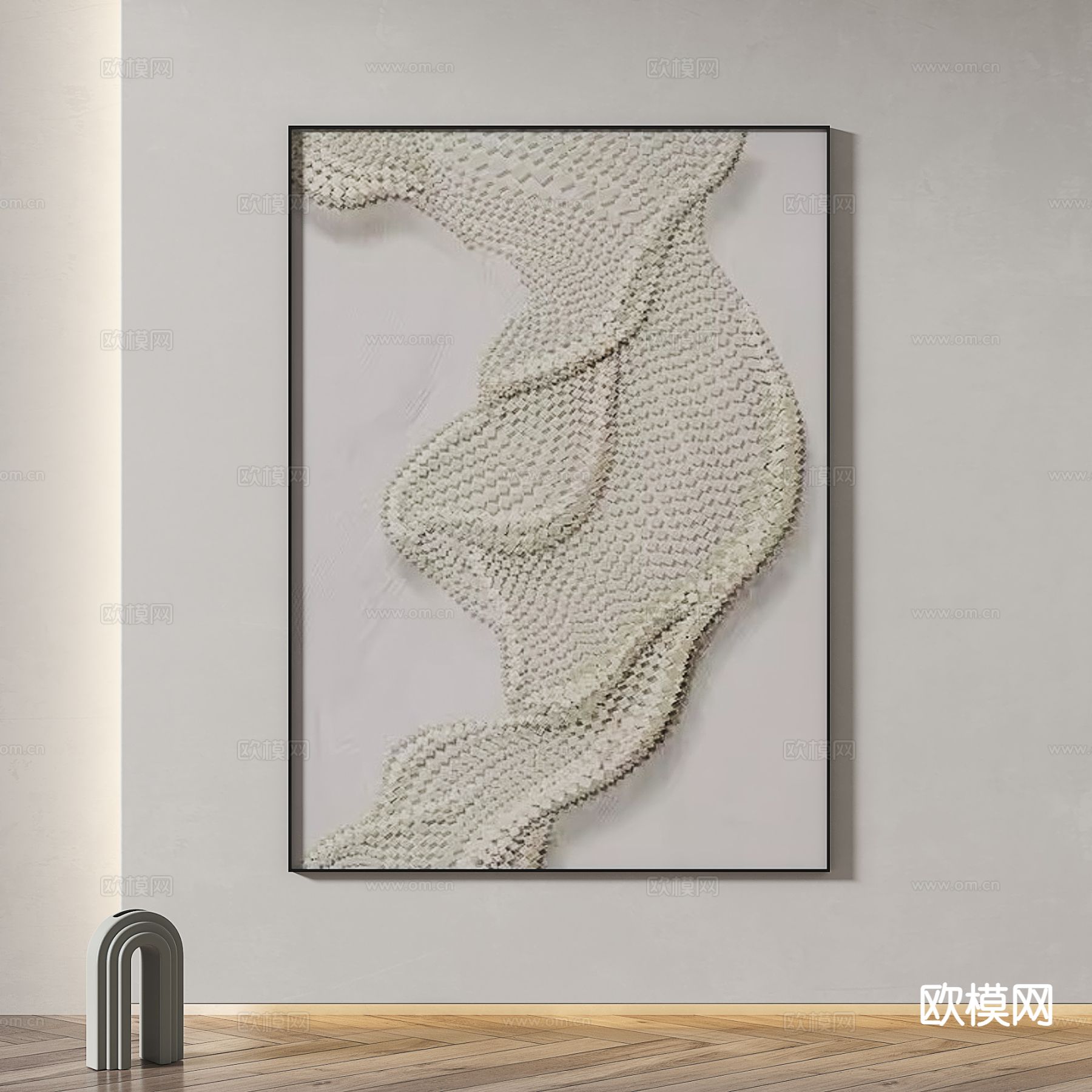 现代简约画 立体画 装饰画3d模型