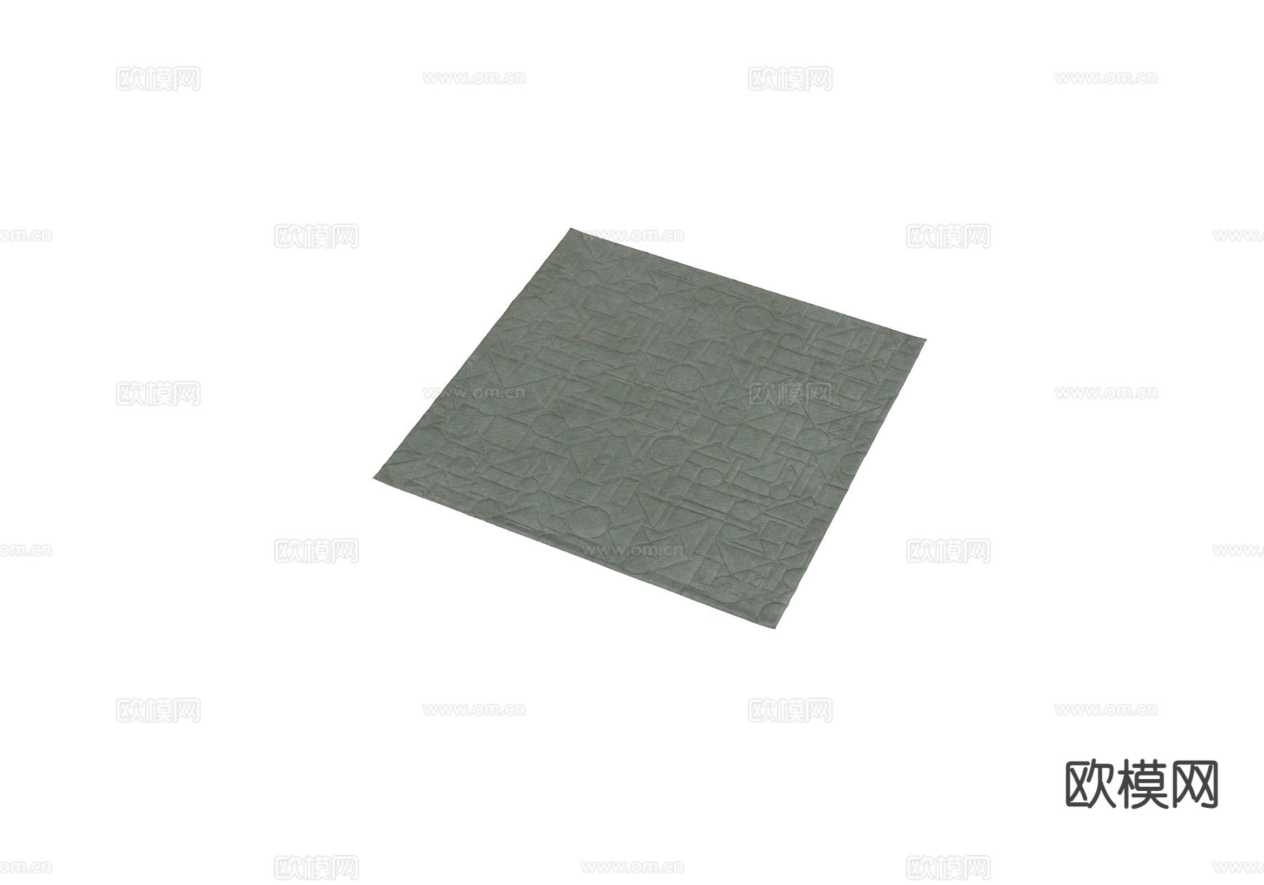 方形地毯  客厅地毯 卧室地毯su模型下载（渲染图1）