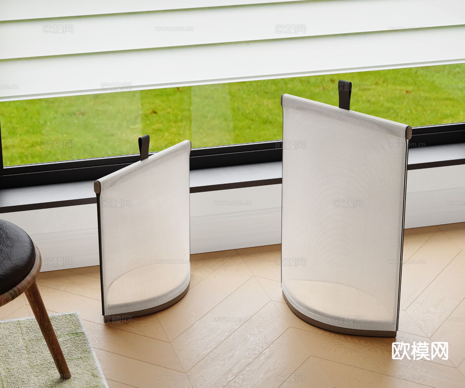 日式落地灯 阳台氛围灯su模型下载（渲染图2）