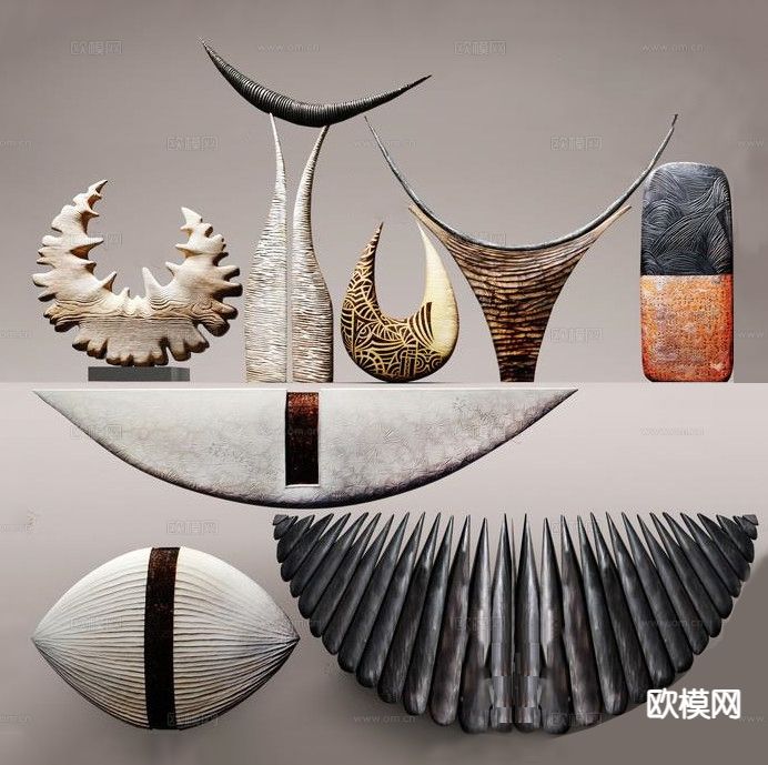 欧式装饰品 桌面摆件 雕塑 工艺品su模型下载（渲染图2）