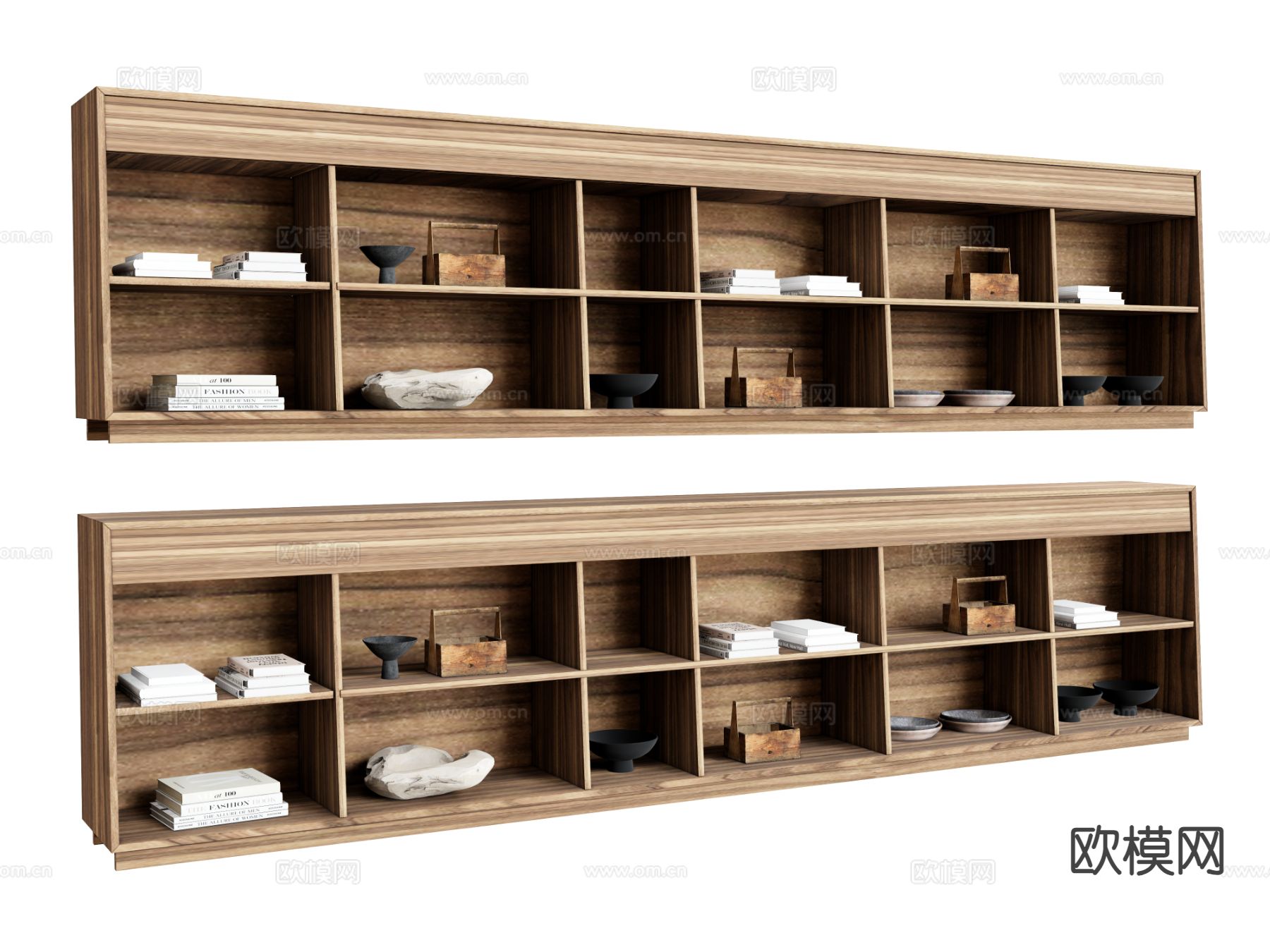 新中式吊柜 壁挂置物架 展示架su模型下载（渲染图2）