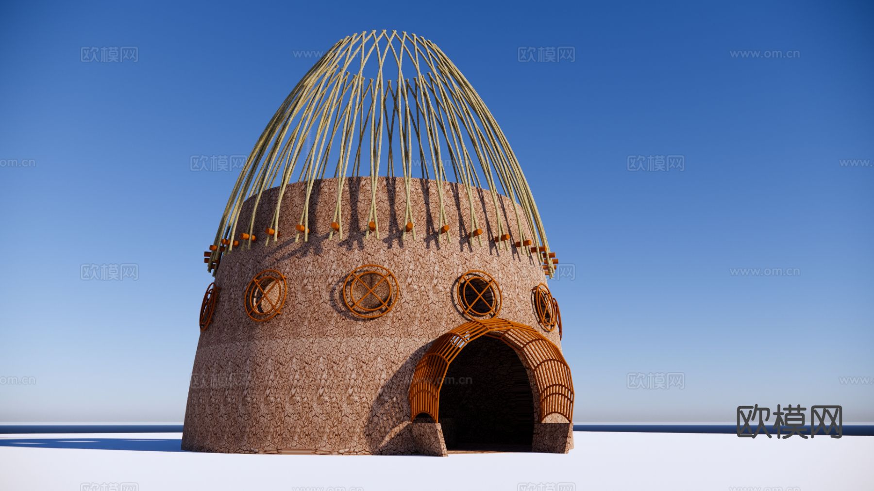 侘寂民宿 小木屋su模型下载（渲染图2）