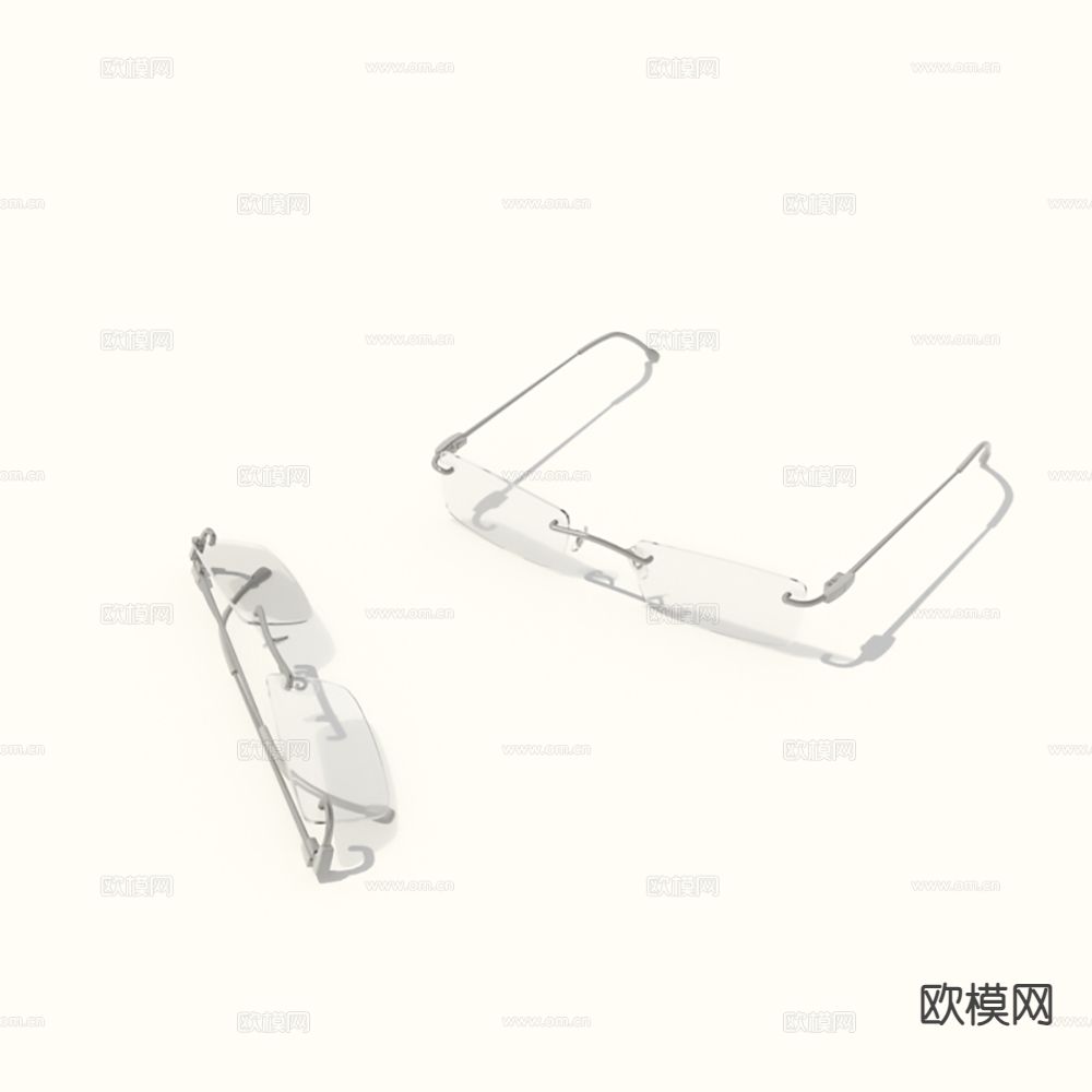 现代眼镜 近视眼镜su模型下载（渲染图2）