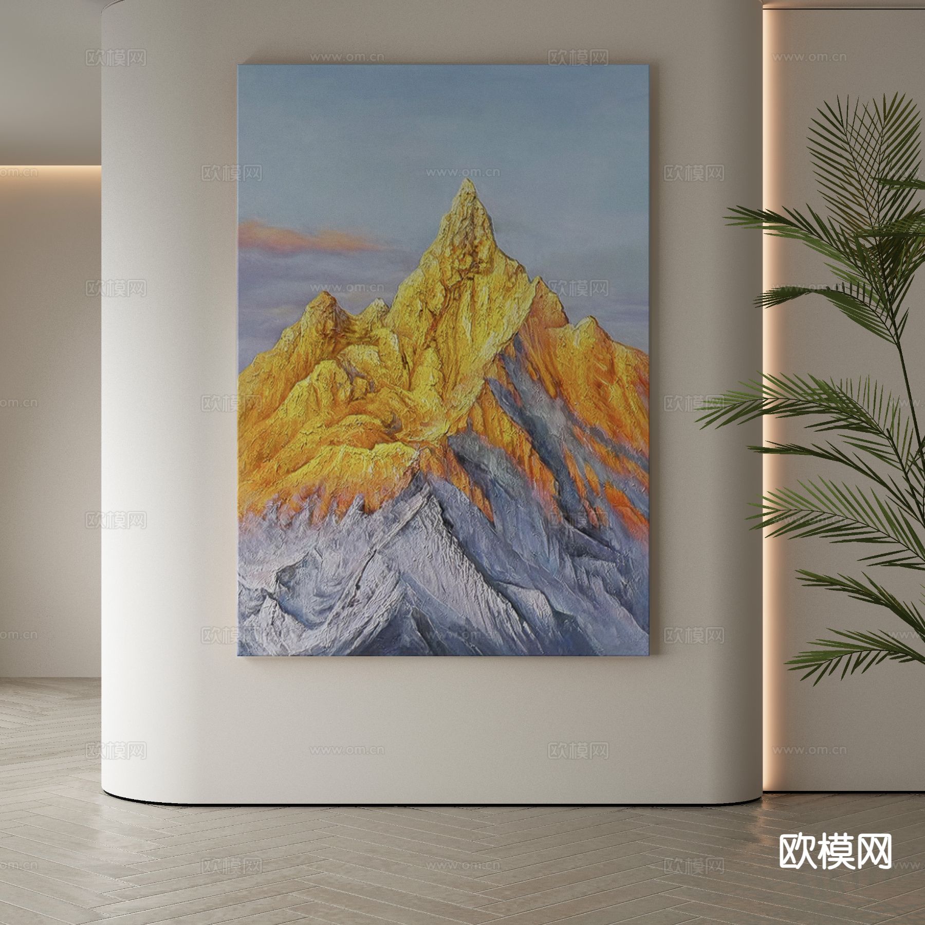 油画 风景画 装饰画3d模型