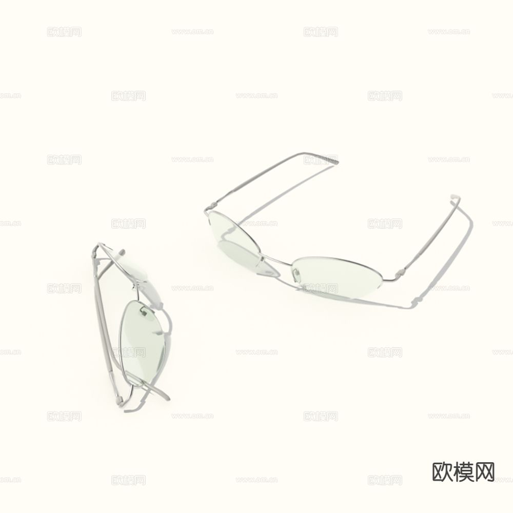 现代眼镜 近视眼镜su模型下载（渲染图2）