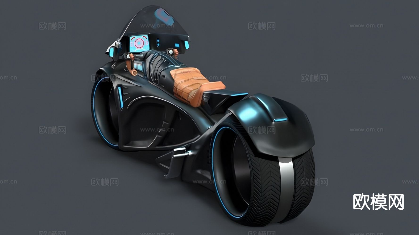 概念摩托车 机车3d模型