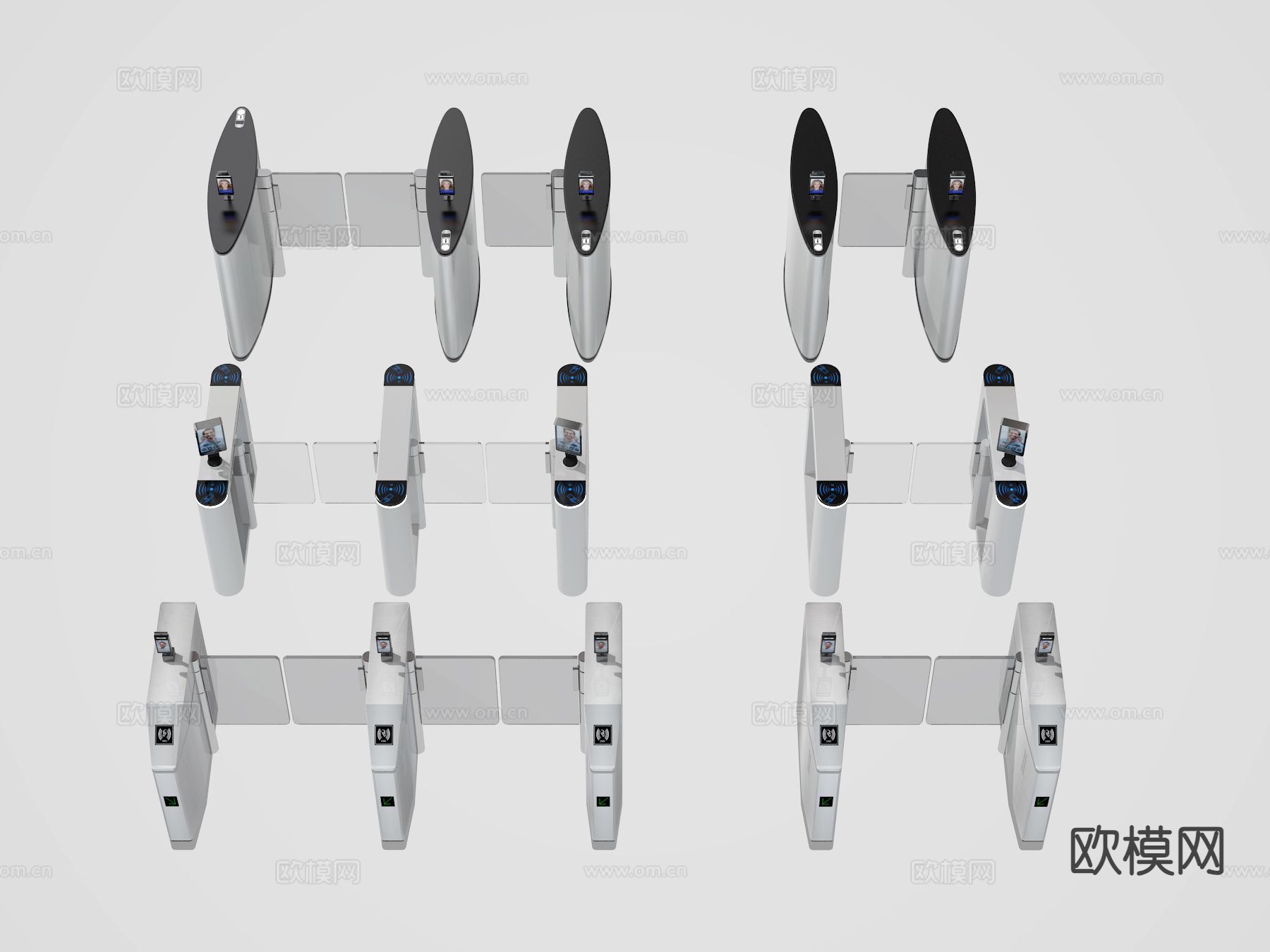 闸门 室内门闸 安检门3d模型