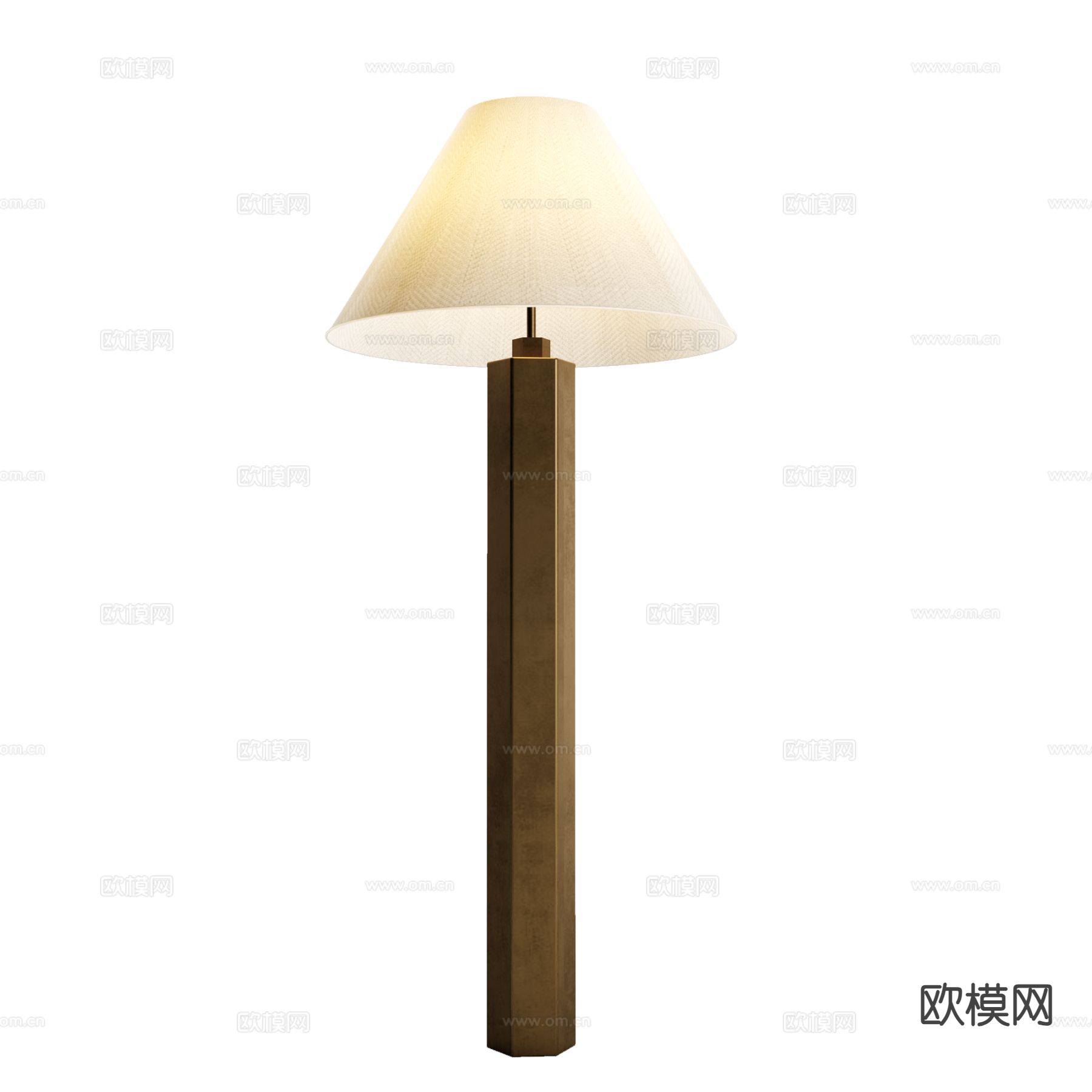 中古风落地灯3d模型下载