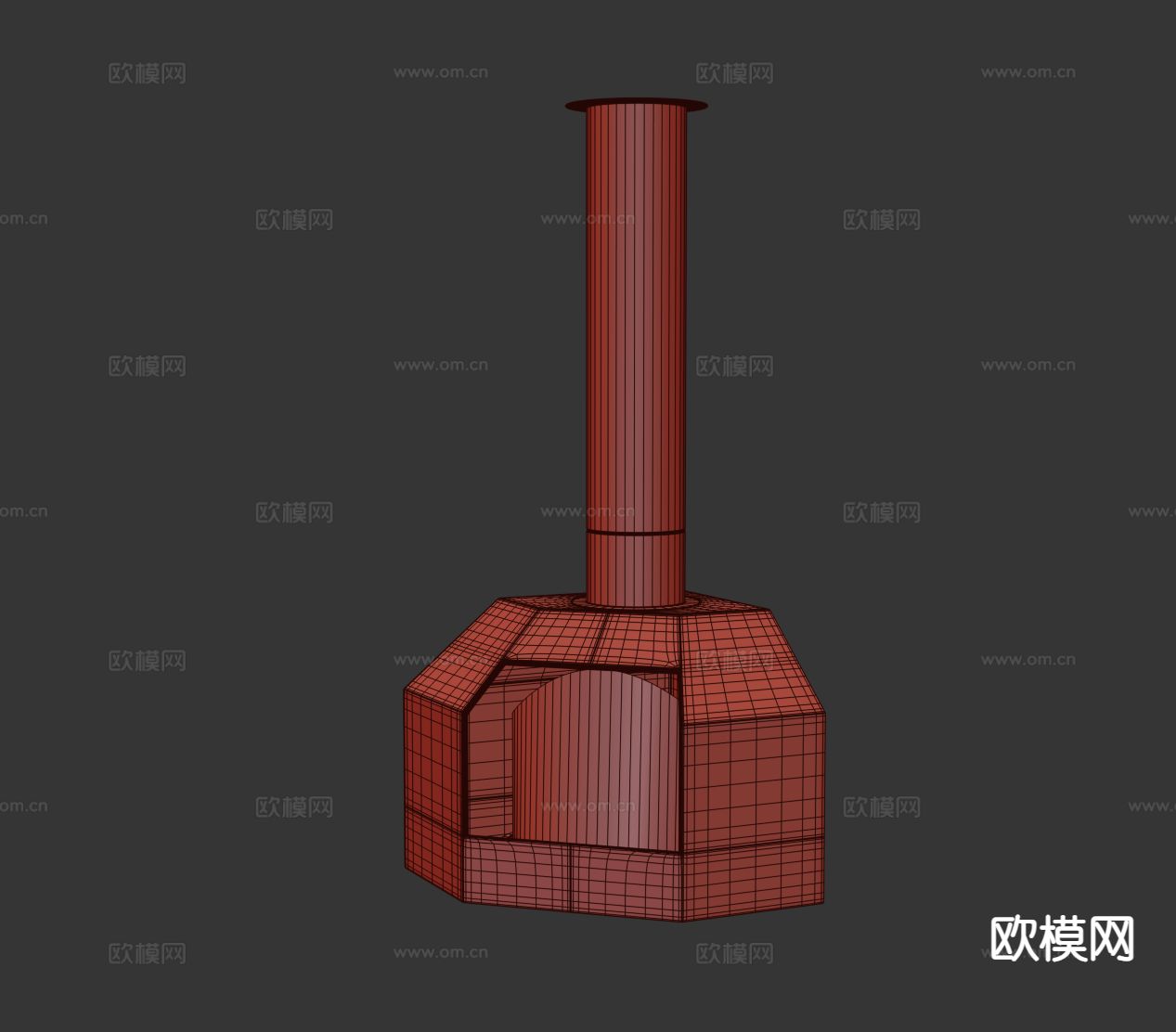 意式悬挂壁炉 取暖壁炉火炉3d模型