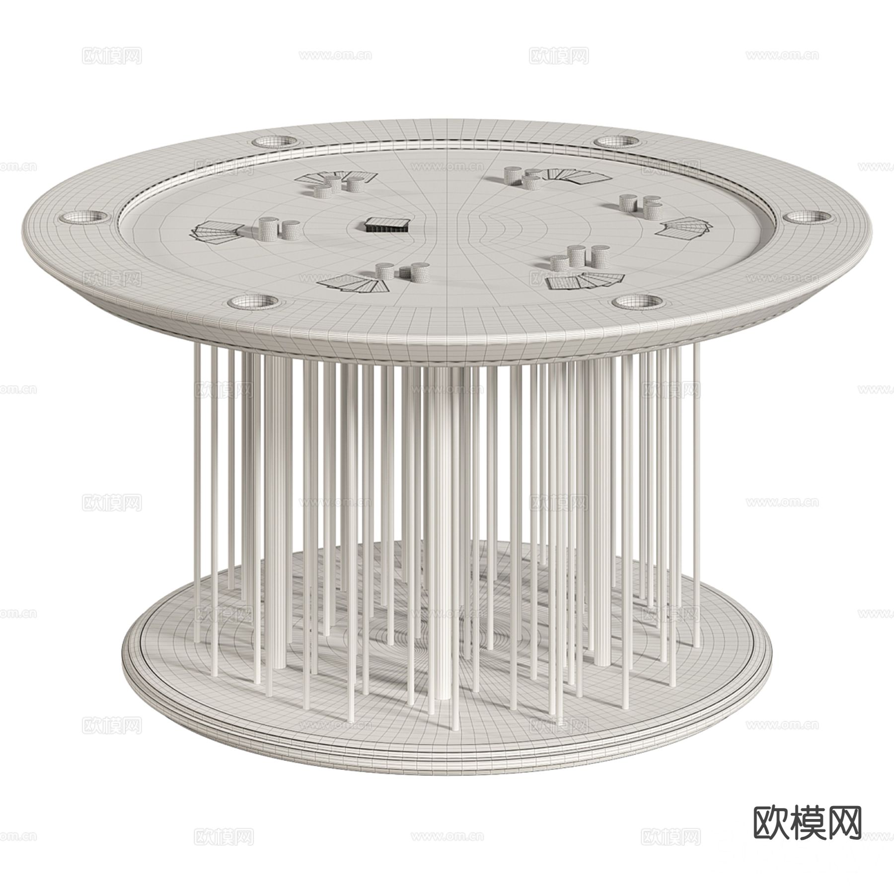 上海扑克牌桌 赌博桌 扑克桌3d模型