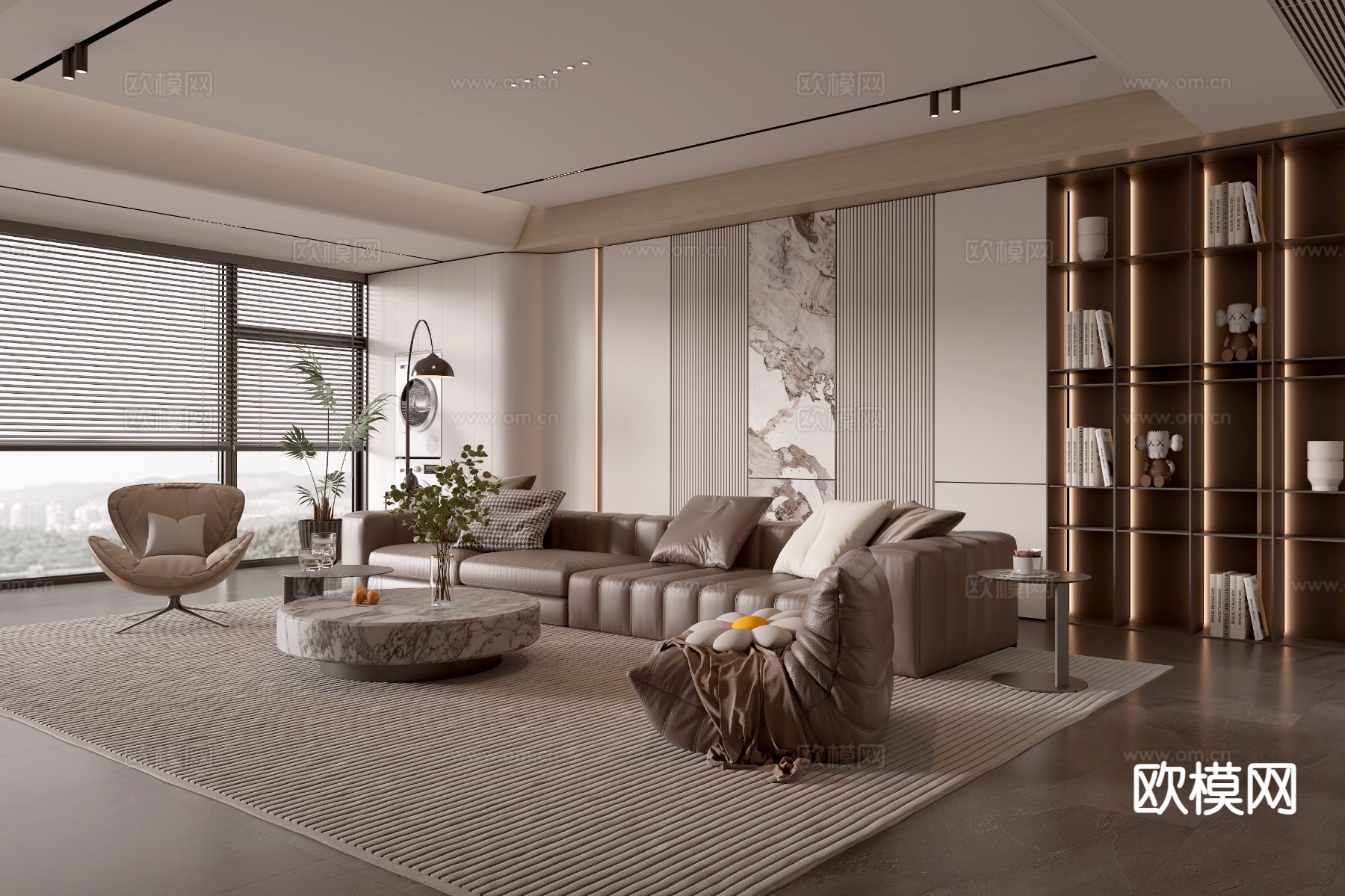 意式客厅3d模型下载