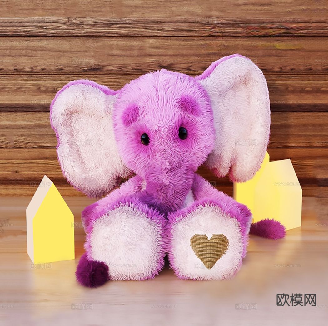 大象玩具 毛绒玩具 布偶su模型下载（渲染图2）