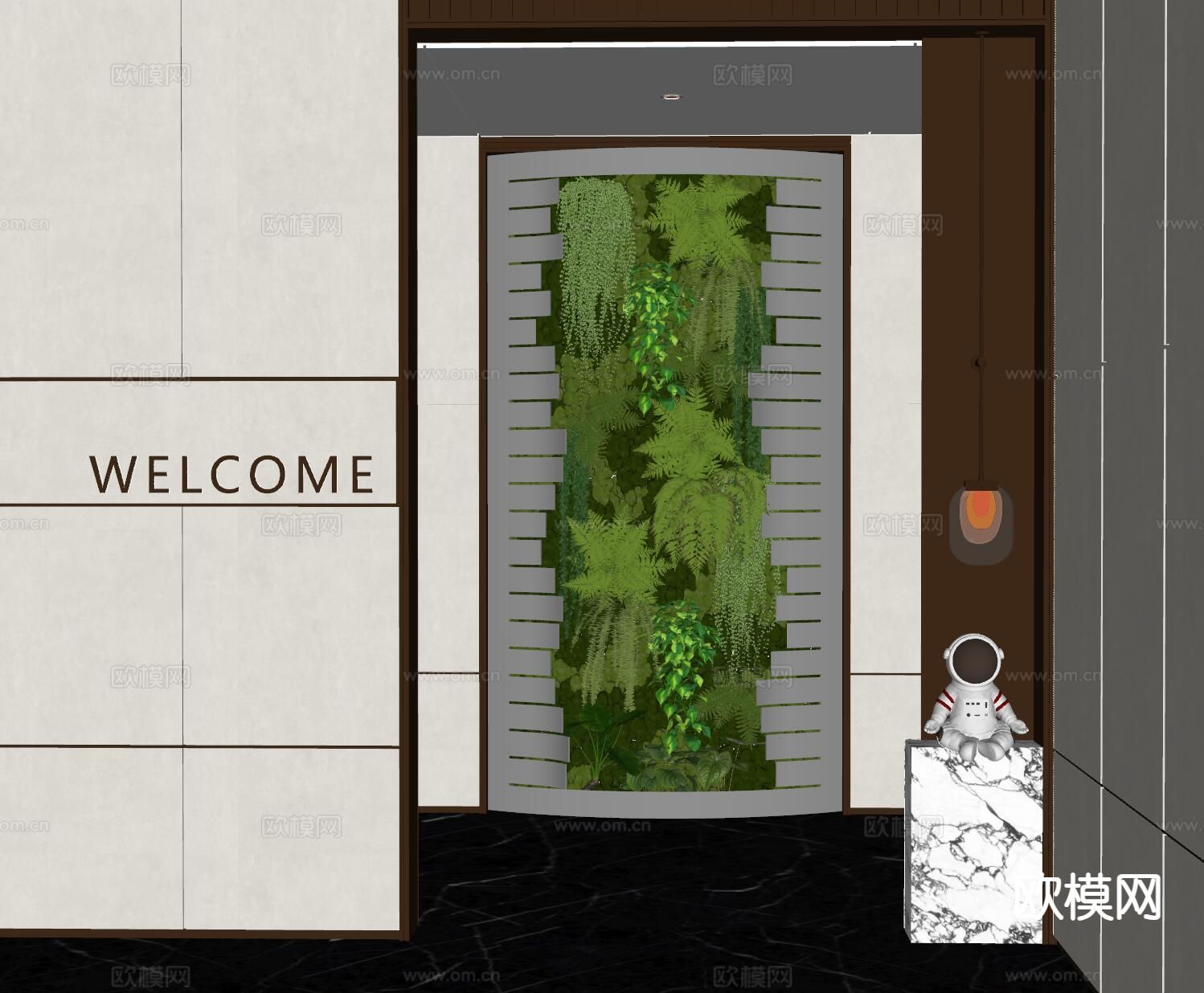 室内造景 植物造景su模型下载（渲染图1）