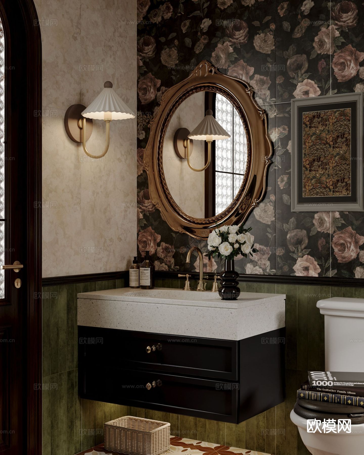 美式卫生间 浴室su模型下载（渲染图4）