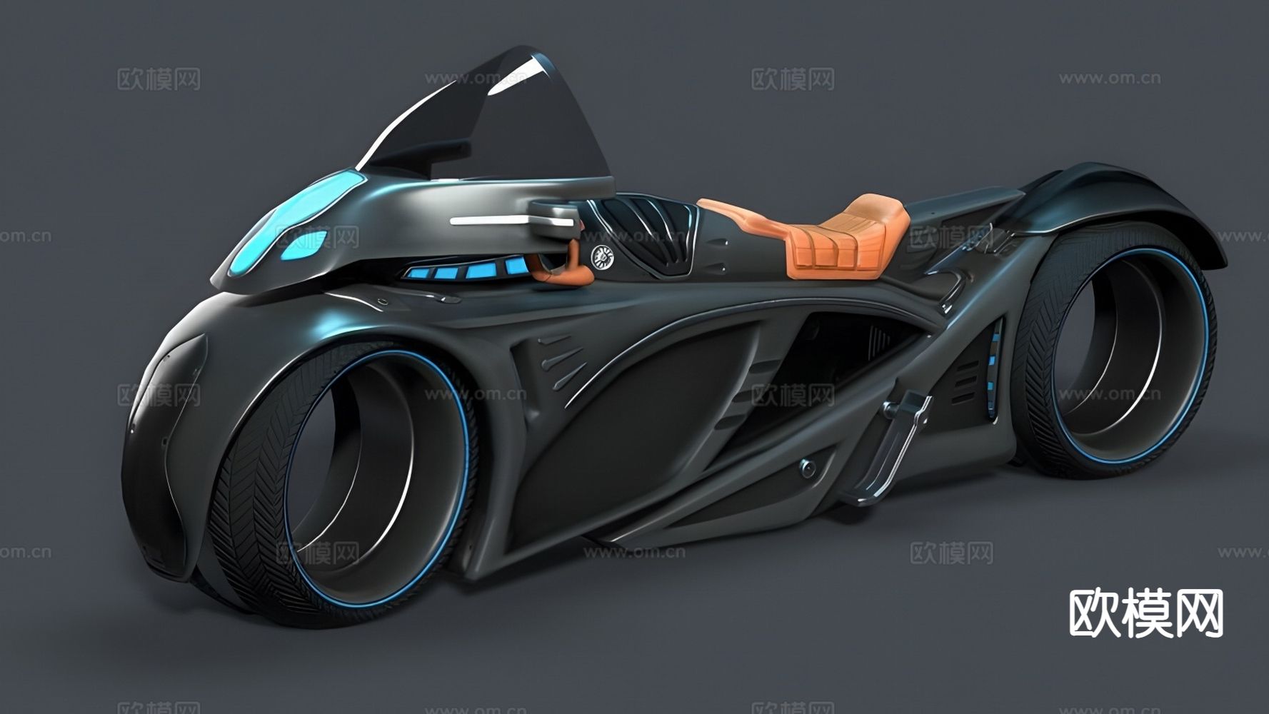 概念摩托车 机车3d模型