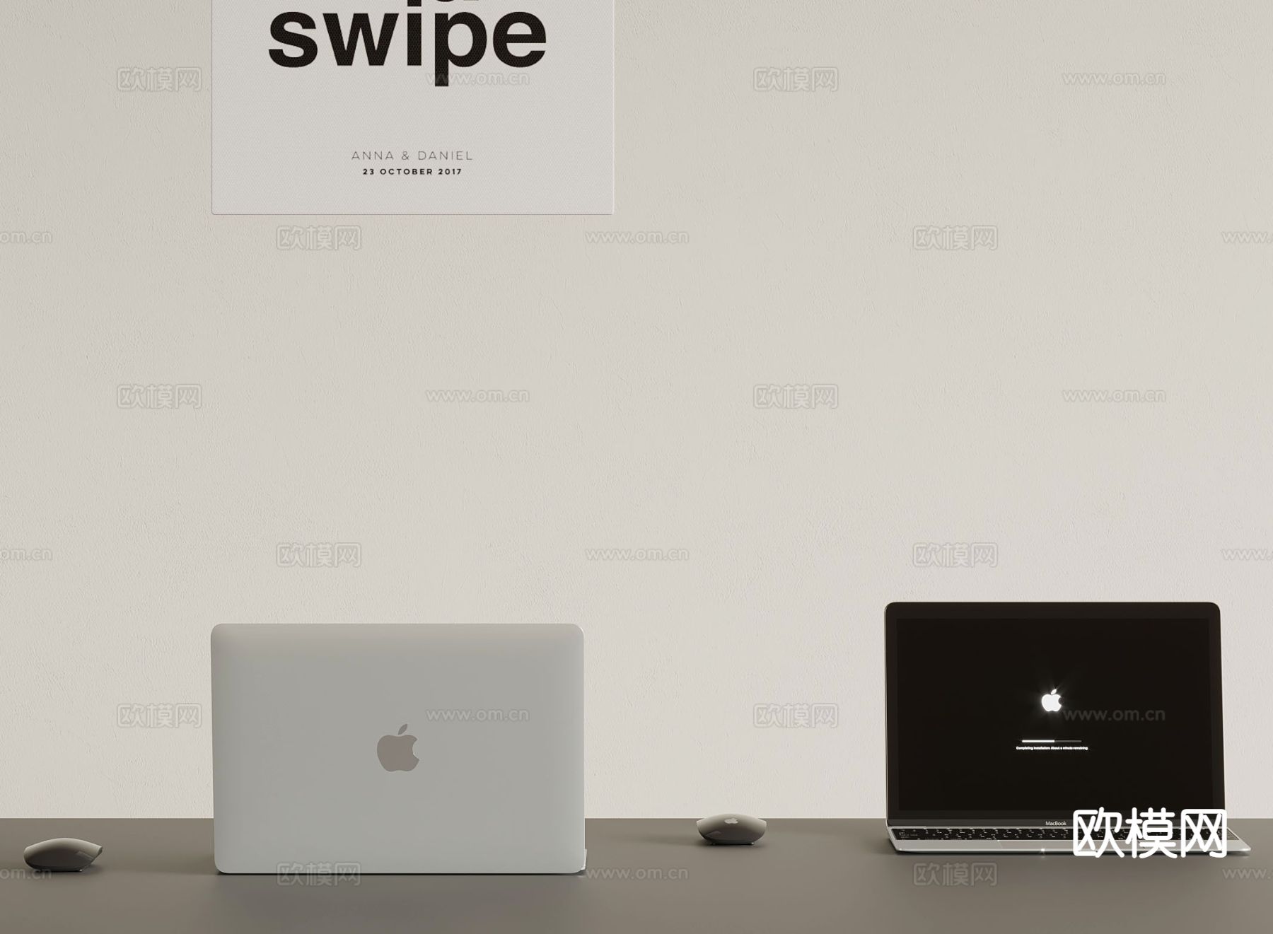 笔记本电脑 鼠标su模型下载（渲染图2）