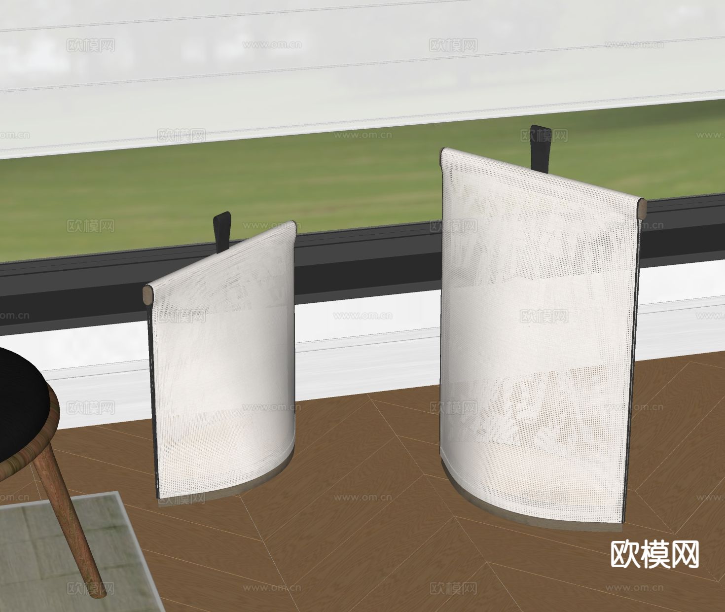 日式落地灯 阳台氛围灯su模型下载（渲染图1）