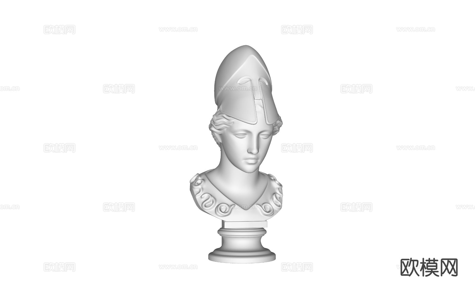 人物雕塑 石膏雕塑su模型下载（渲染图1）