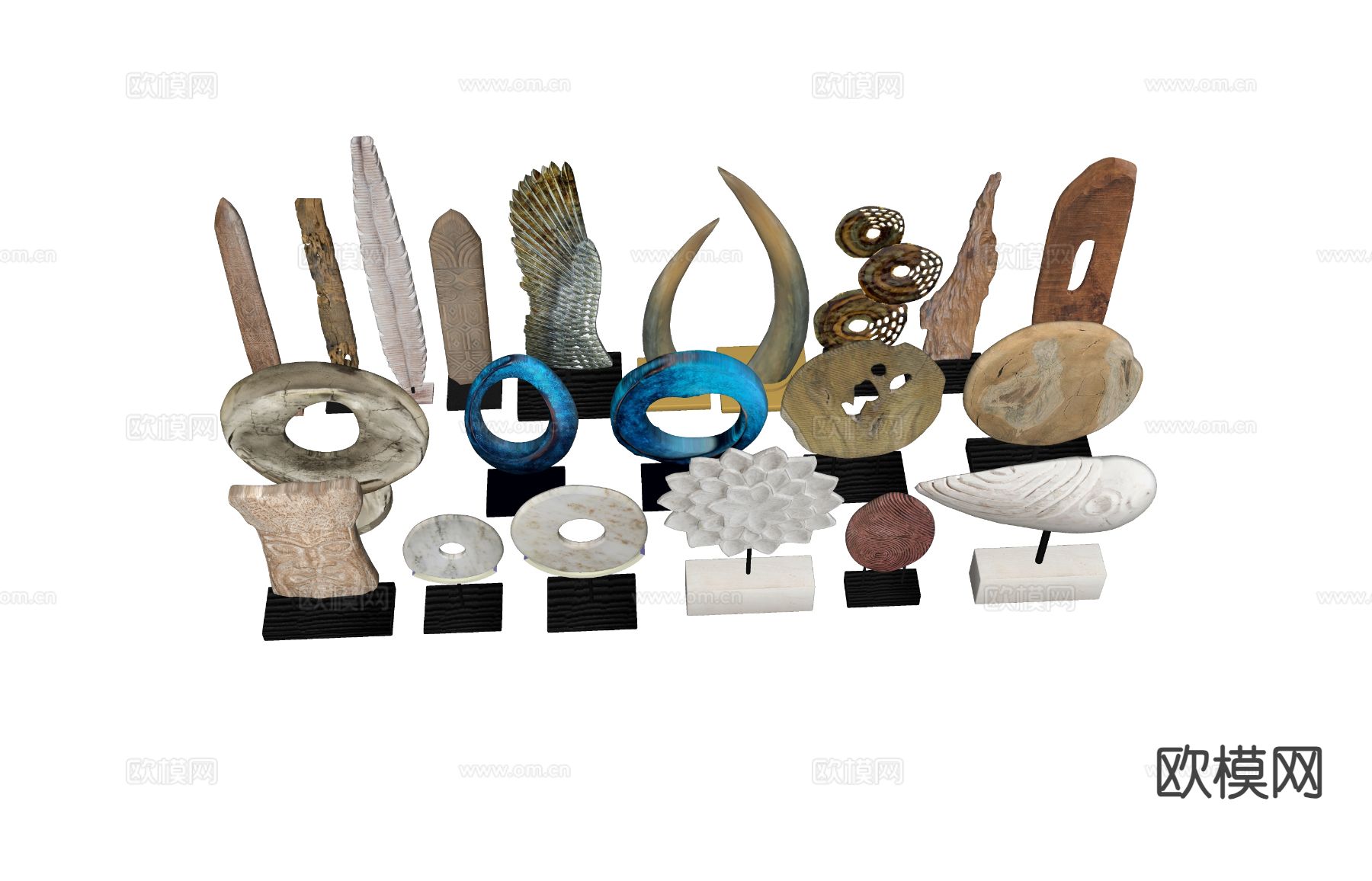 欧式装饰品 桌面摆件 雕塑 工艺品su模型下载（渲染图1）