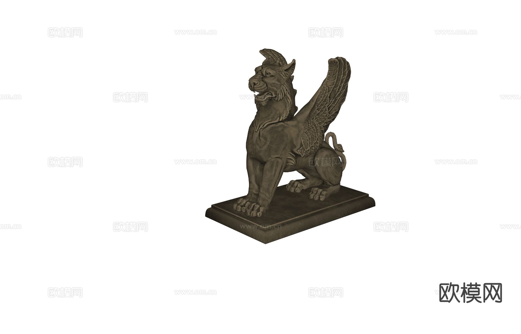 动物雕塑 狮子摆件su模型下载（渲染图1）