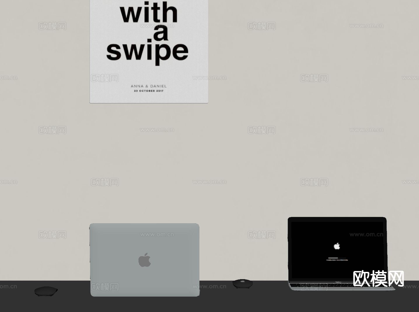 笔记本电脑 鼠标su模型下载（渲染图1）