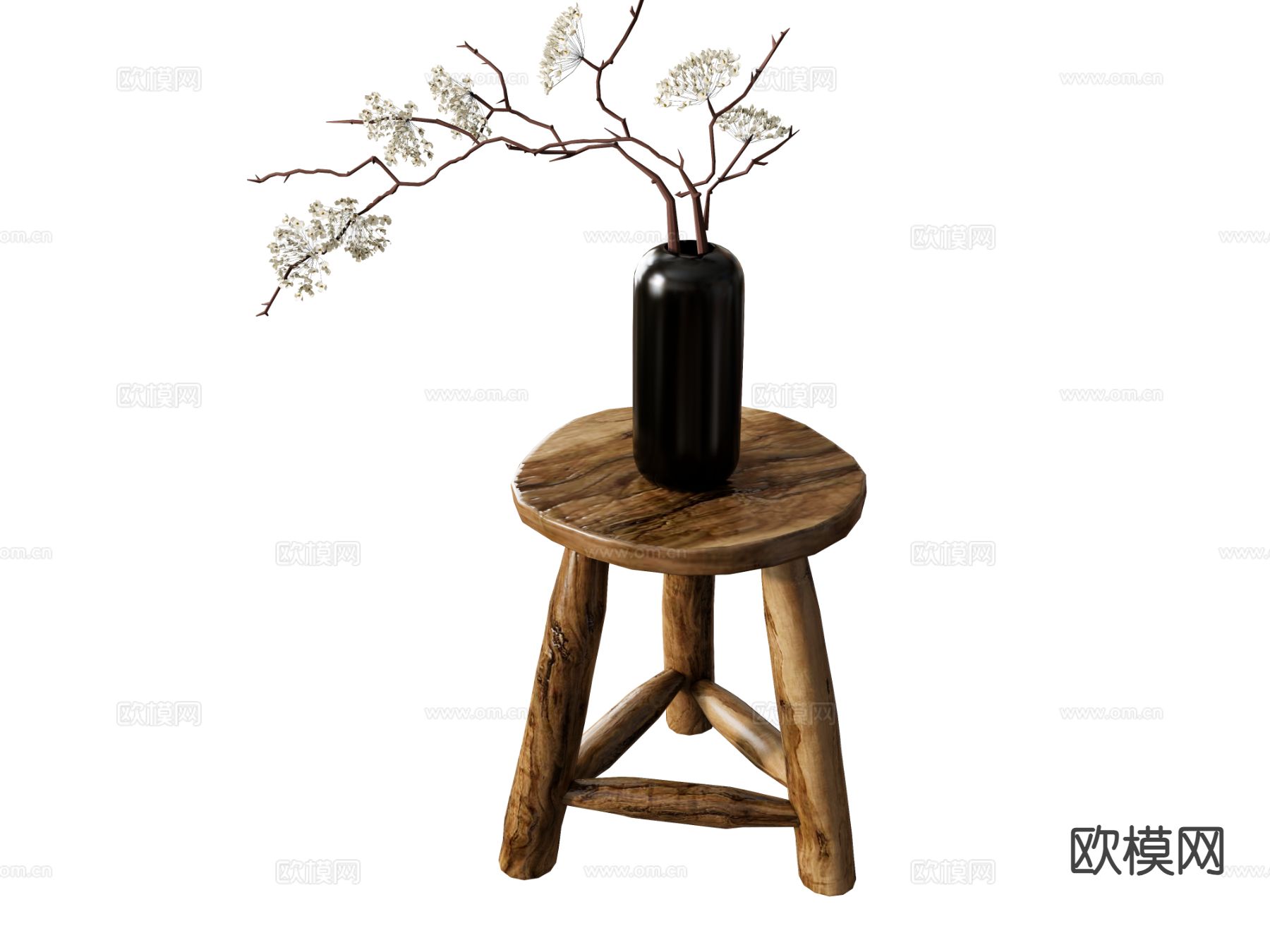 原木风边几su模型