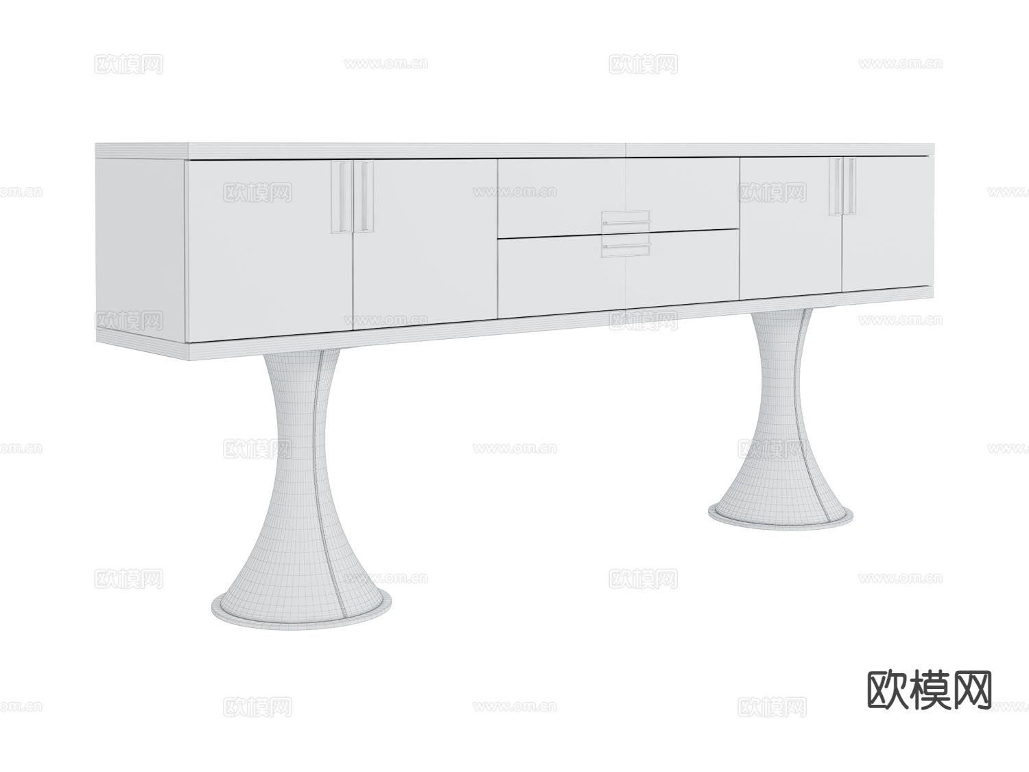 Longhi-Oscar 端景台 条案3d模型下载（渲染图2）