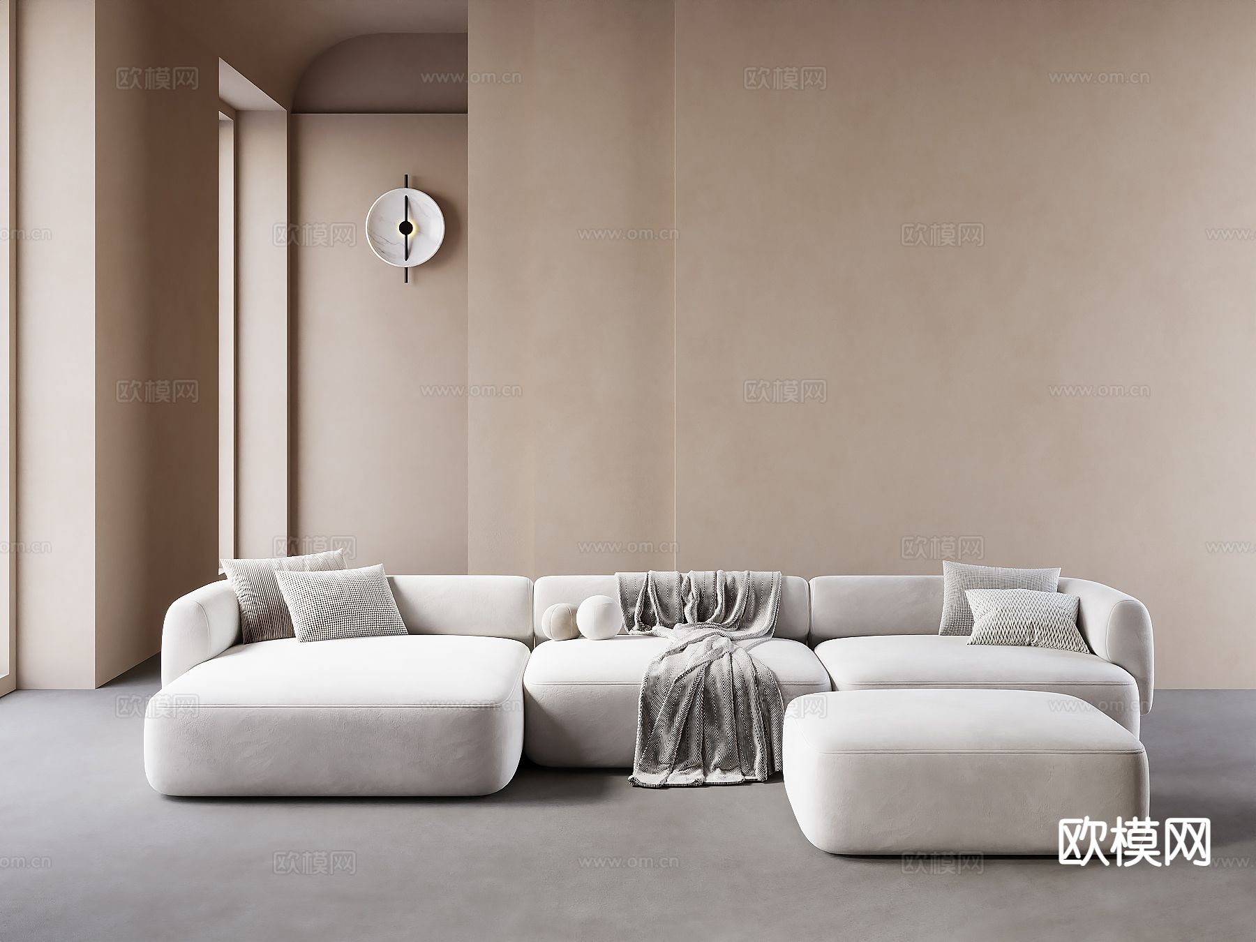 多人沙发 软体沙发su模型