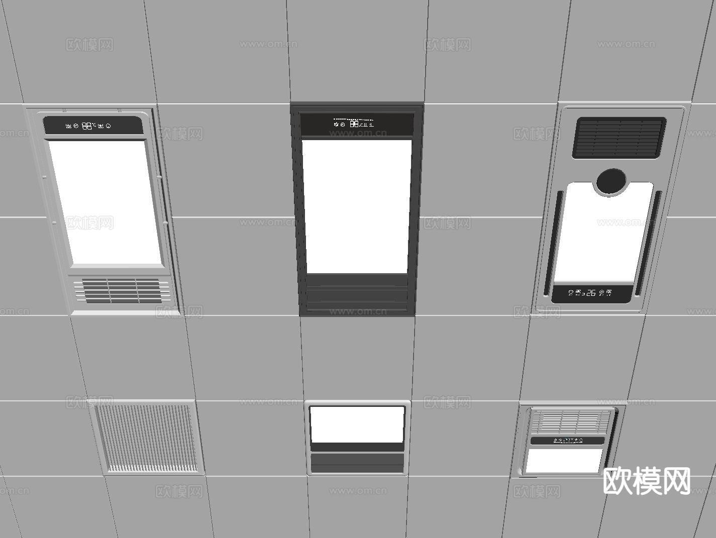 浴霸 铝扣板su模型下载（渲染图1）