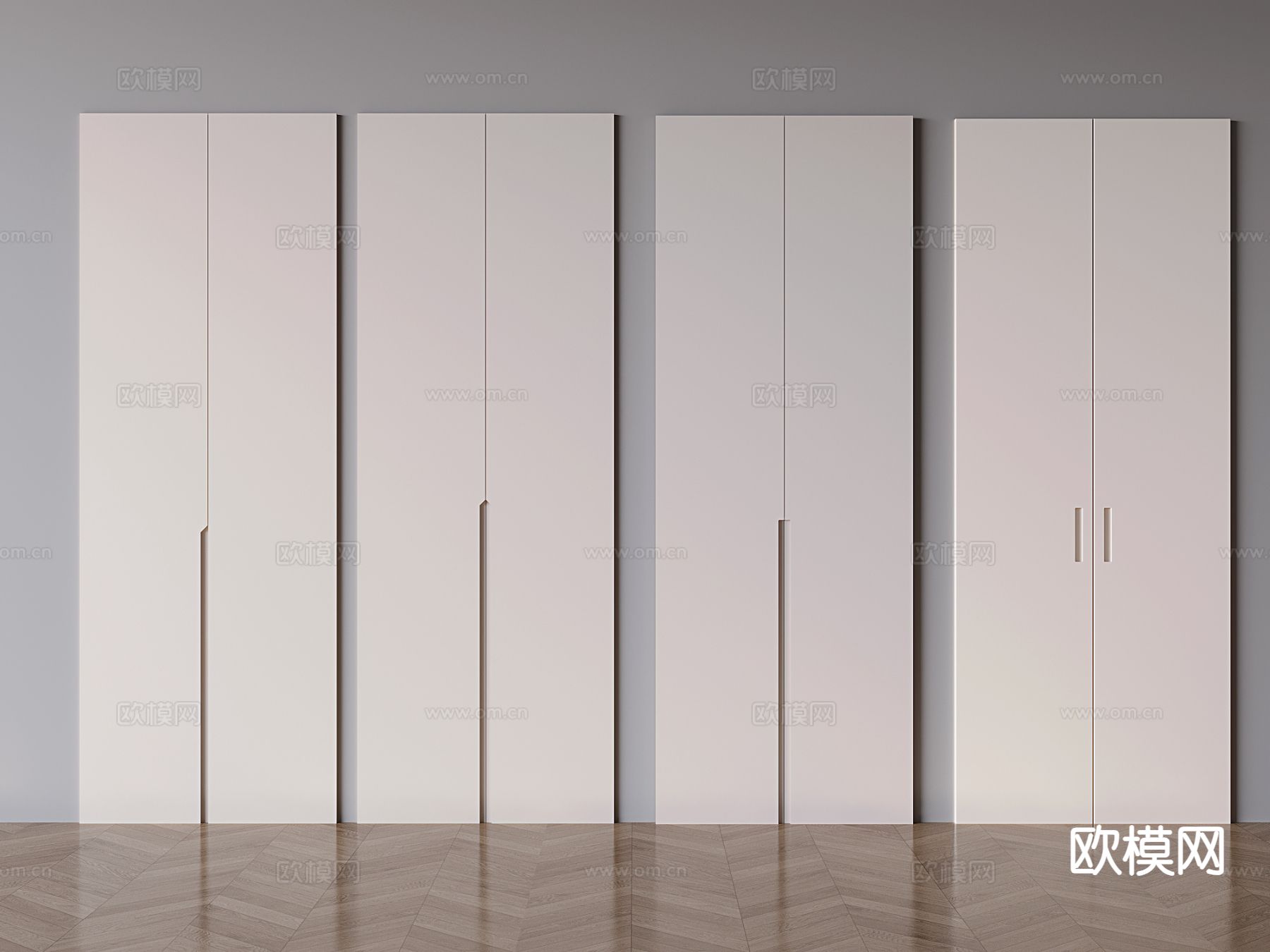 现代门板 衣柜门板su模型下载（渲染图2）