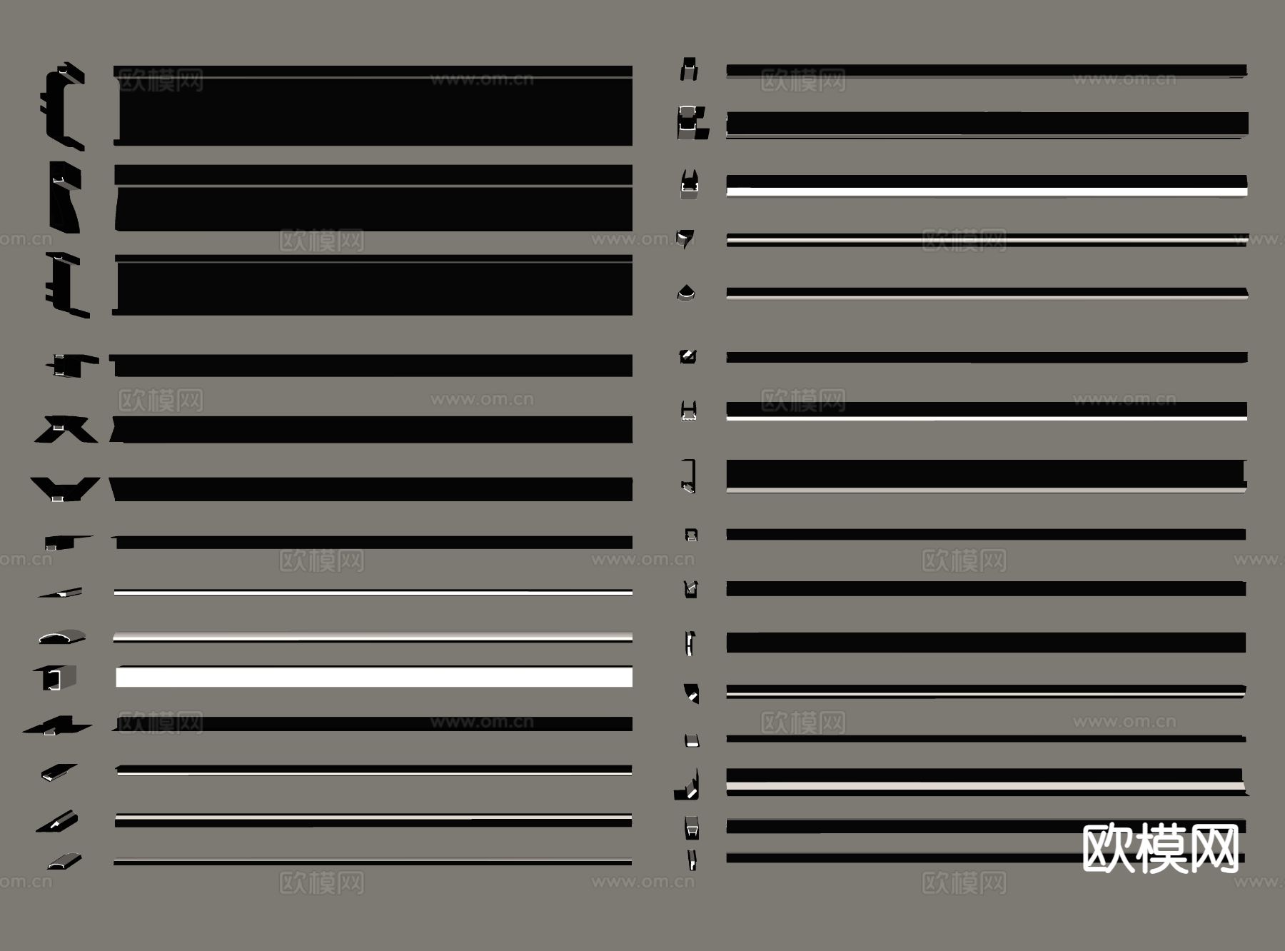 线条灯 天花灯槽 洗墙灯su模型下载（渲染图1）