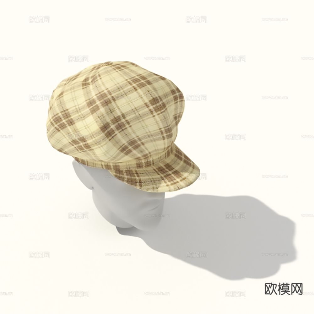 现代帽子 帆布帽 牛仔帽su模型下载（渲染图2）