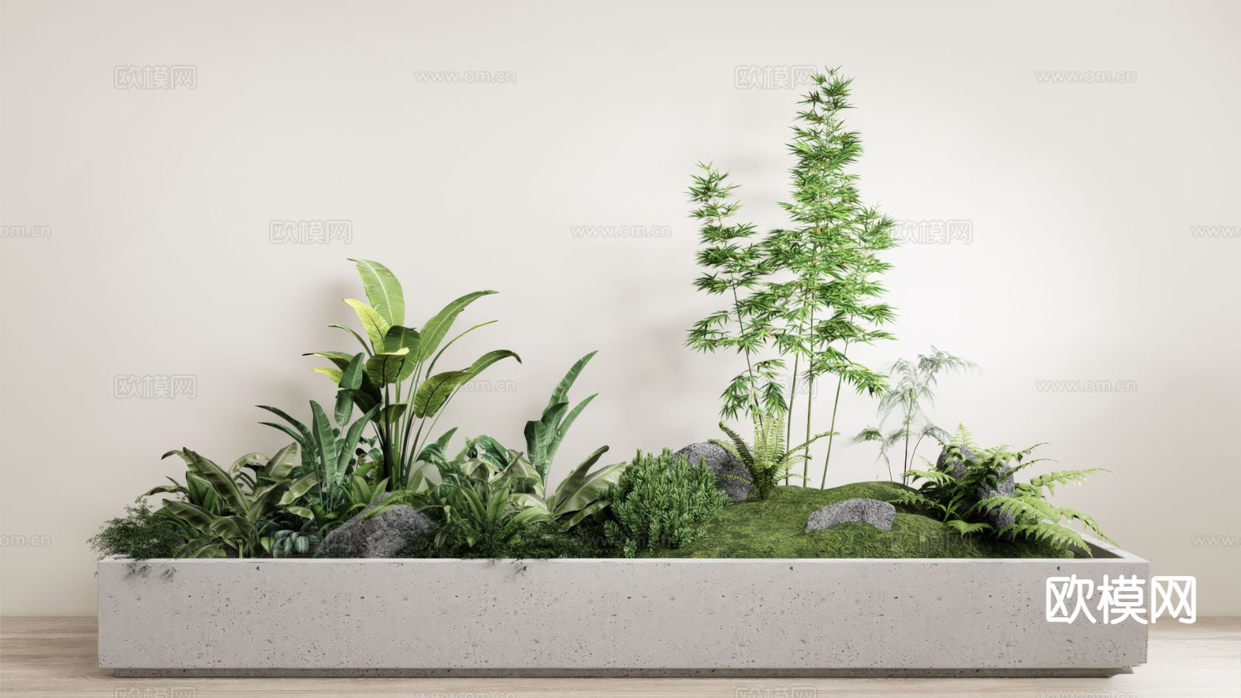 植物堆 树池 花坛3d模型