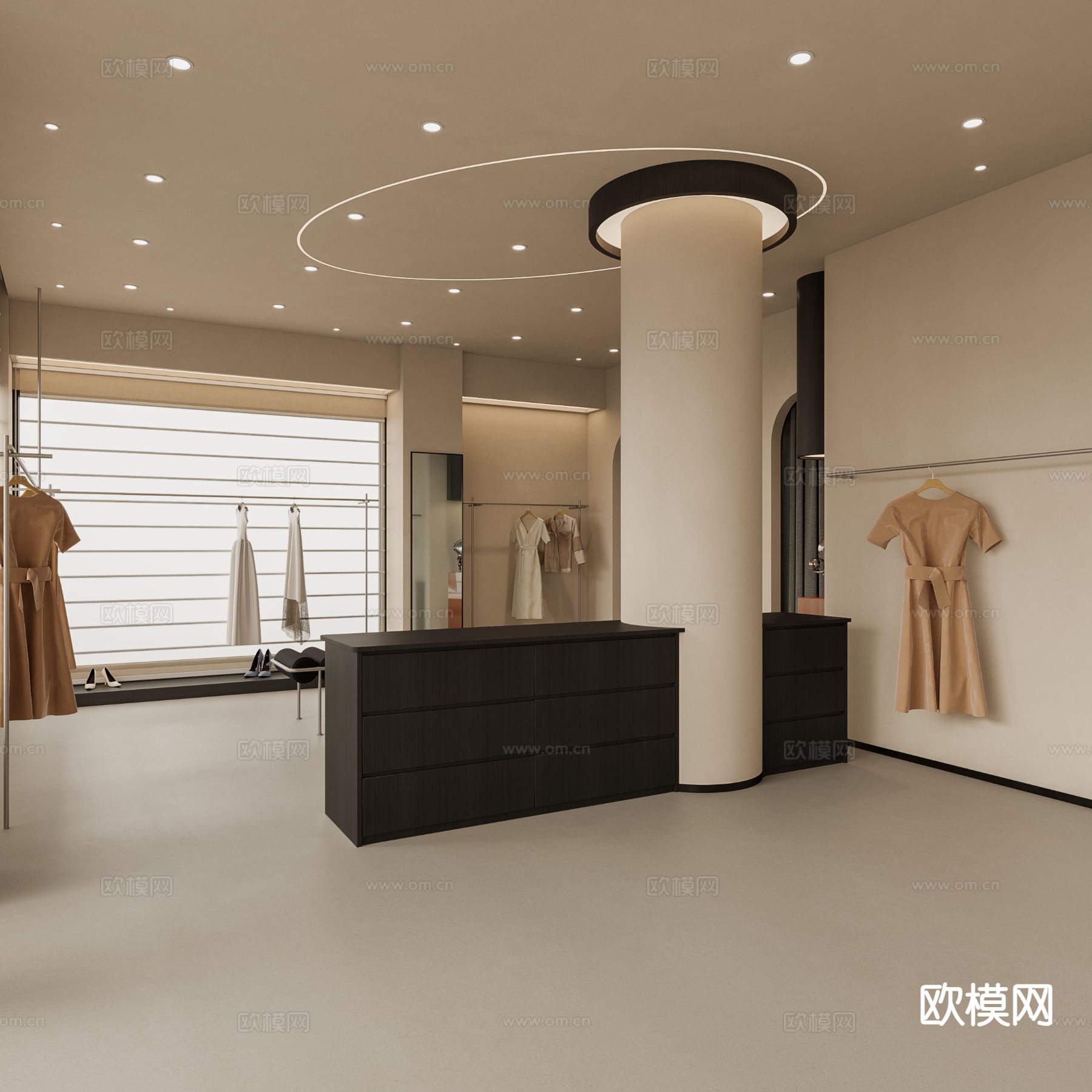 奶油风服装店 女装店3d模型