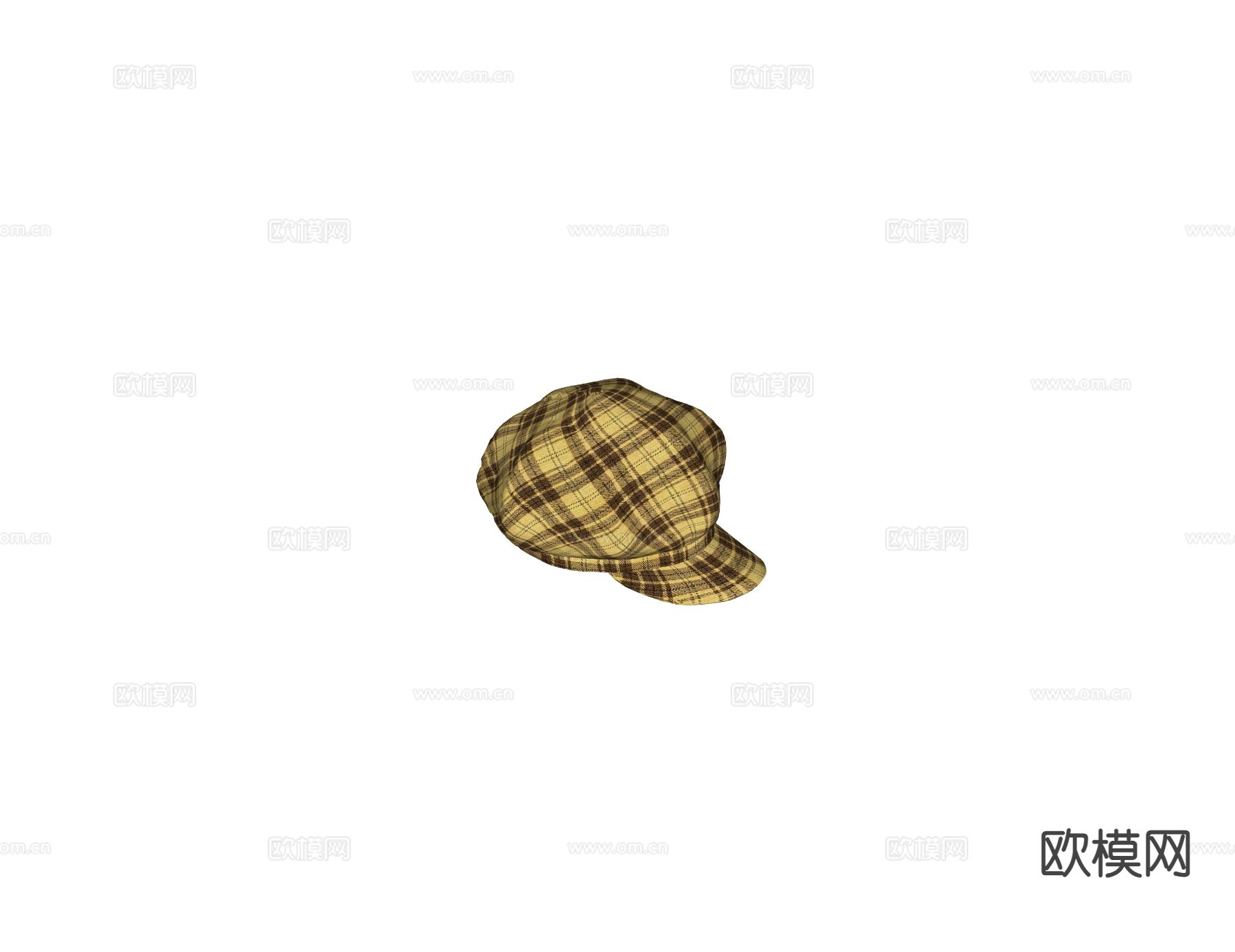 现代帽子 帆布帽 牛仔帽su模型下载（渲染图1）