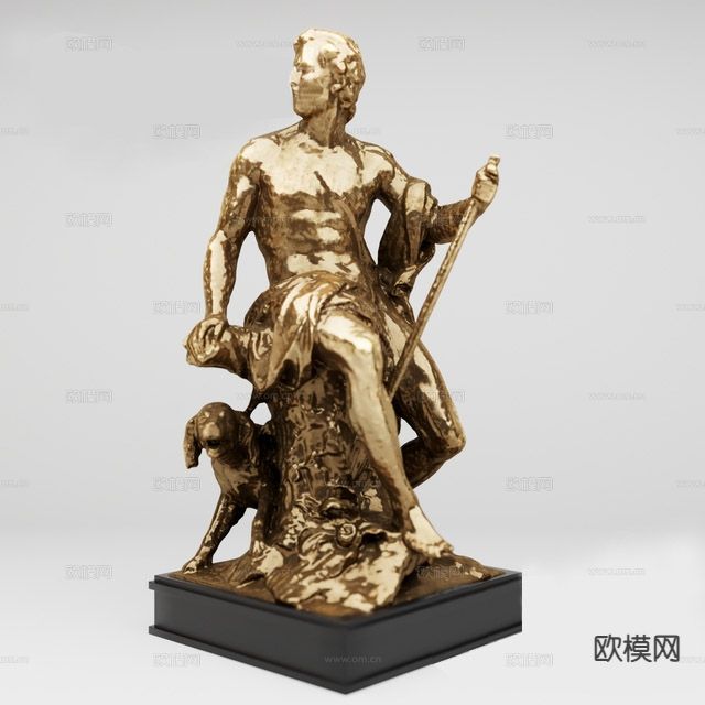 人物雕塑 人体雕塑su模型下载（渲染图2）