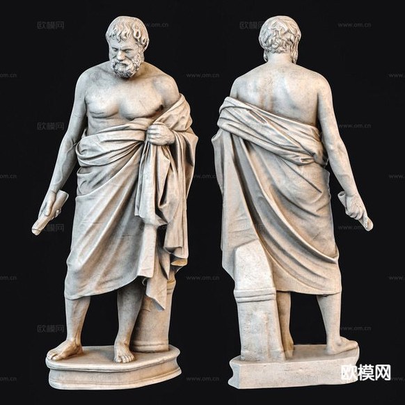 人物雕塑 人体雕塑su模型下载(渲染图2)