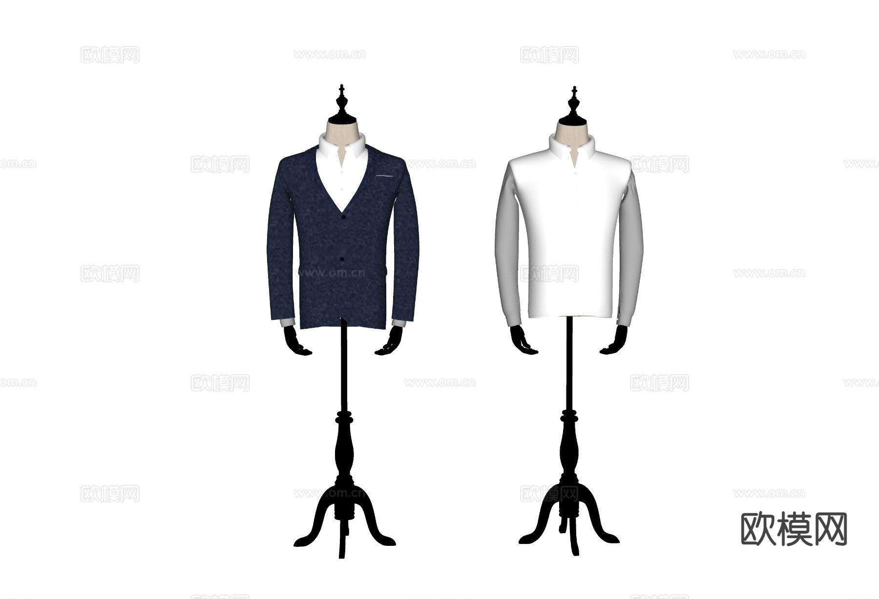 男士服装 外套 西装su模型下载（渲染图1）