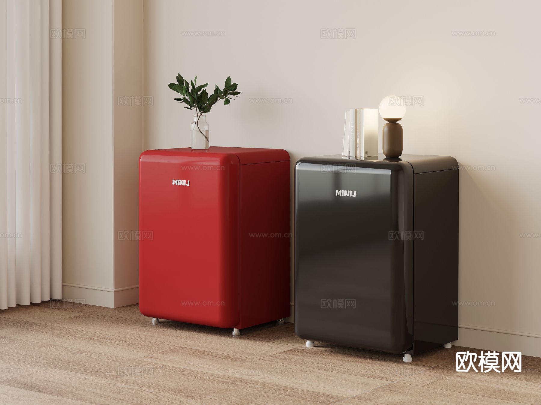 迷你冰箱 小冰箱su模型下载（渲染图2）