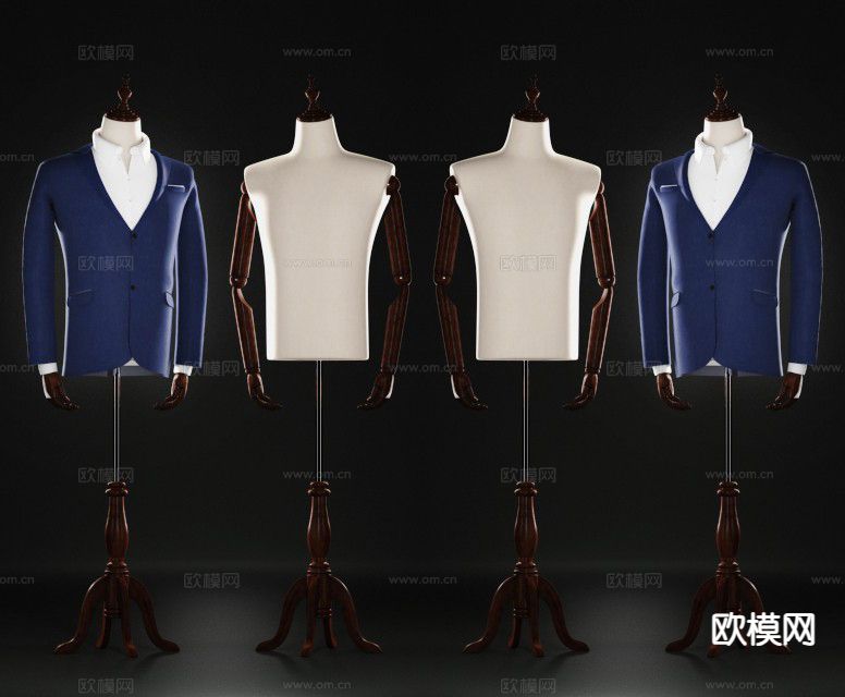 男士服装 外套 西装su模型下载（渲染图2）