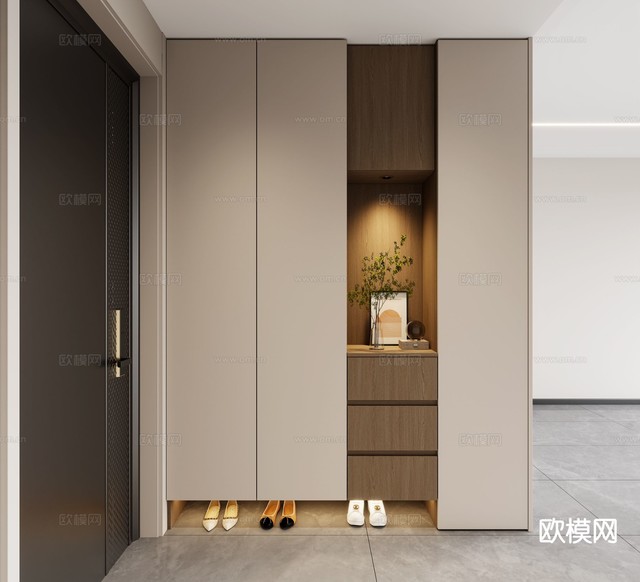 現(xiàn)代玄關(guān)鞋柜3d模型下載