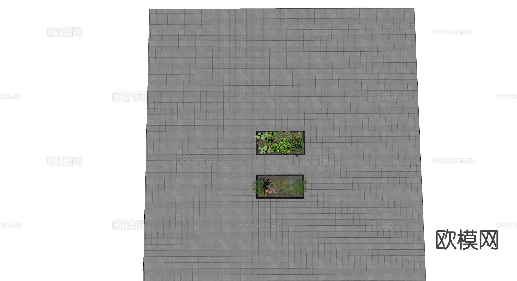 水生植物 荷花池 荷花su模型下载（渲染图1）