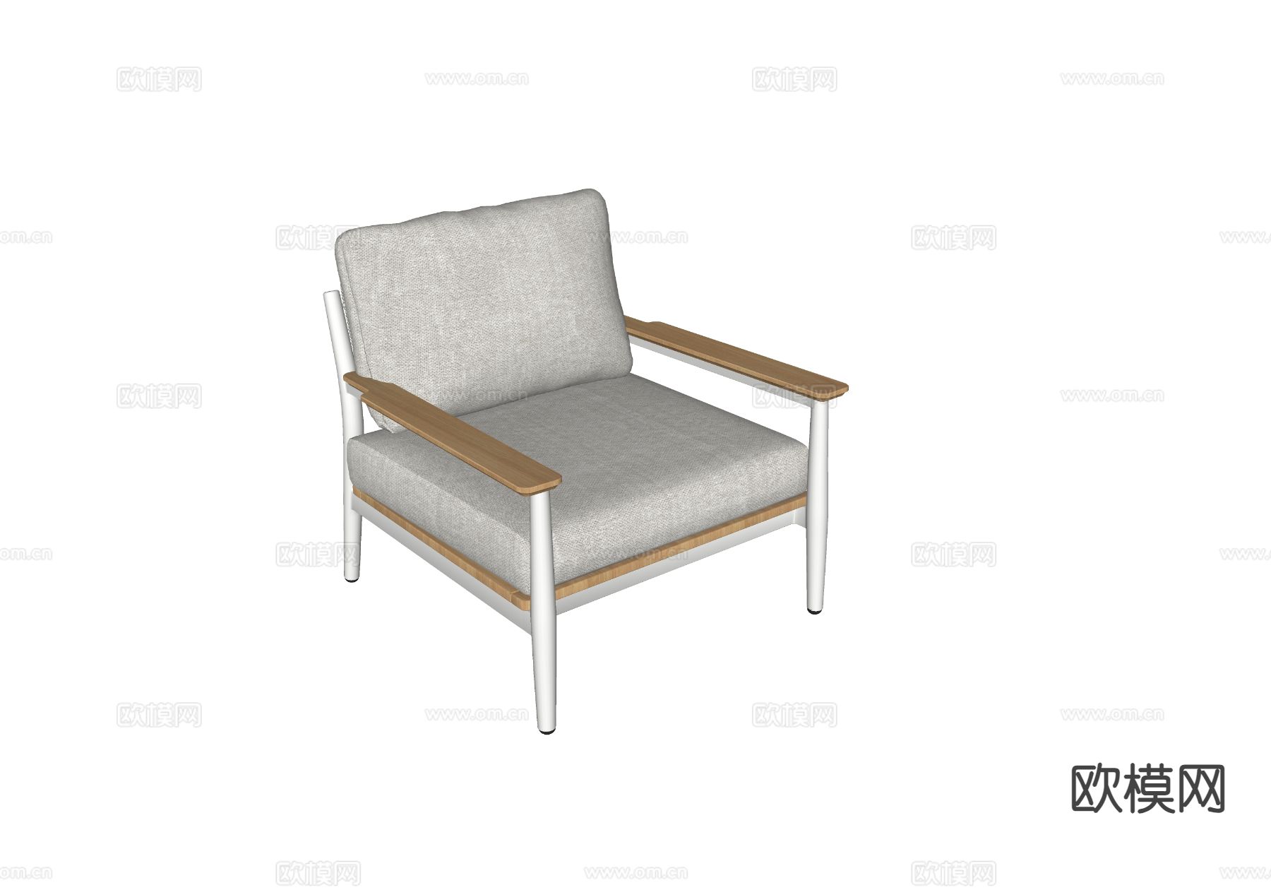 现代沙发椅 休闲椅su模型下载（渲染图1）