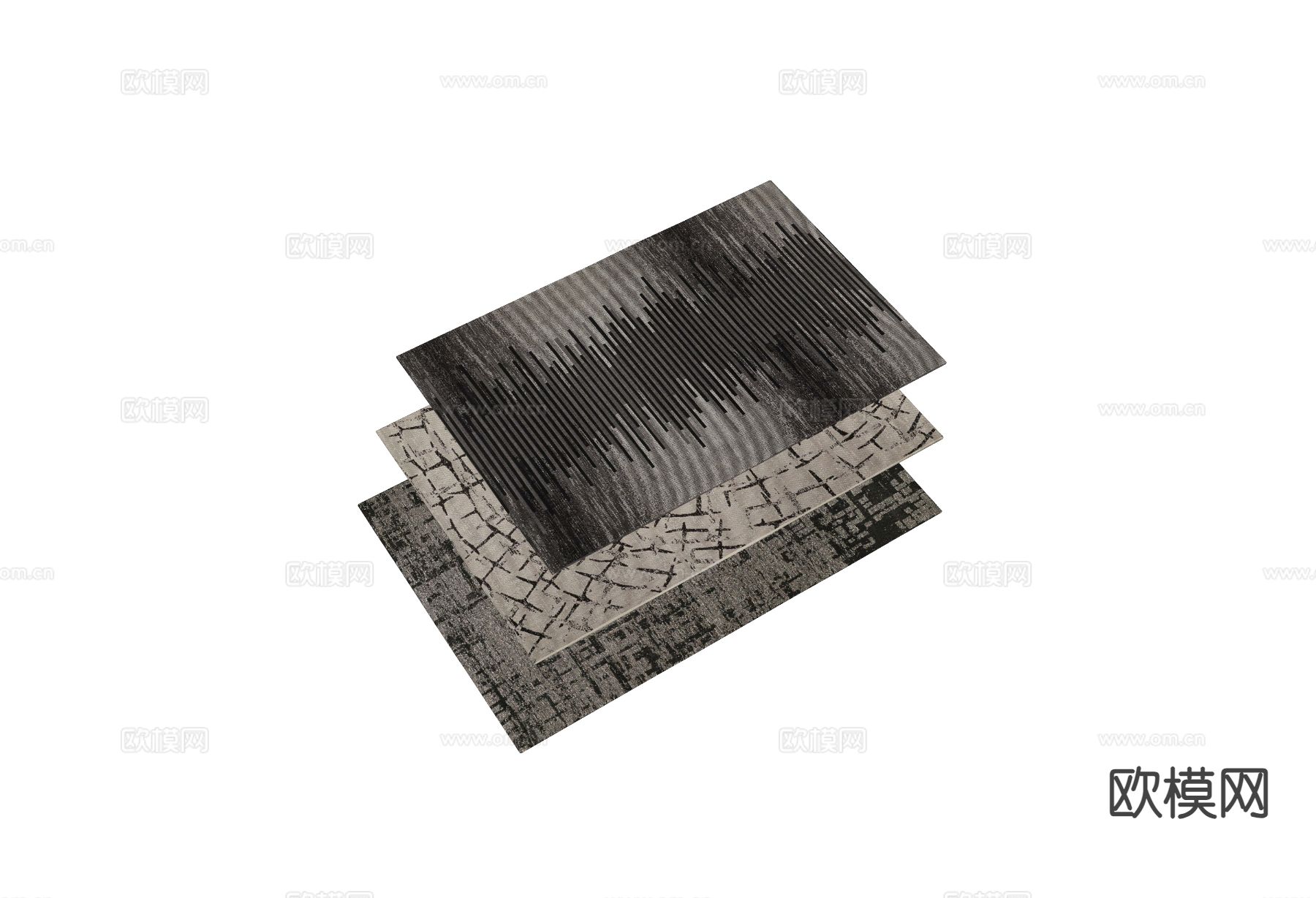 方形地毯 客厅地毯su模型下载（渲染图1）