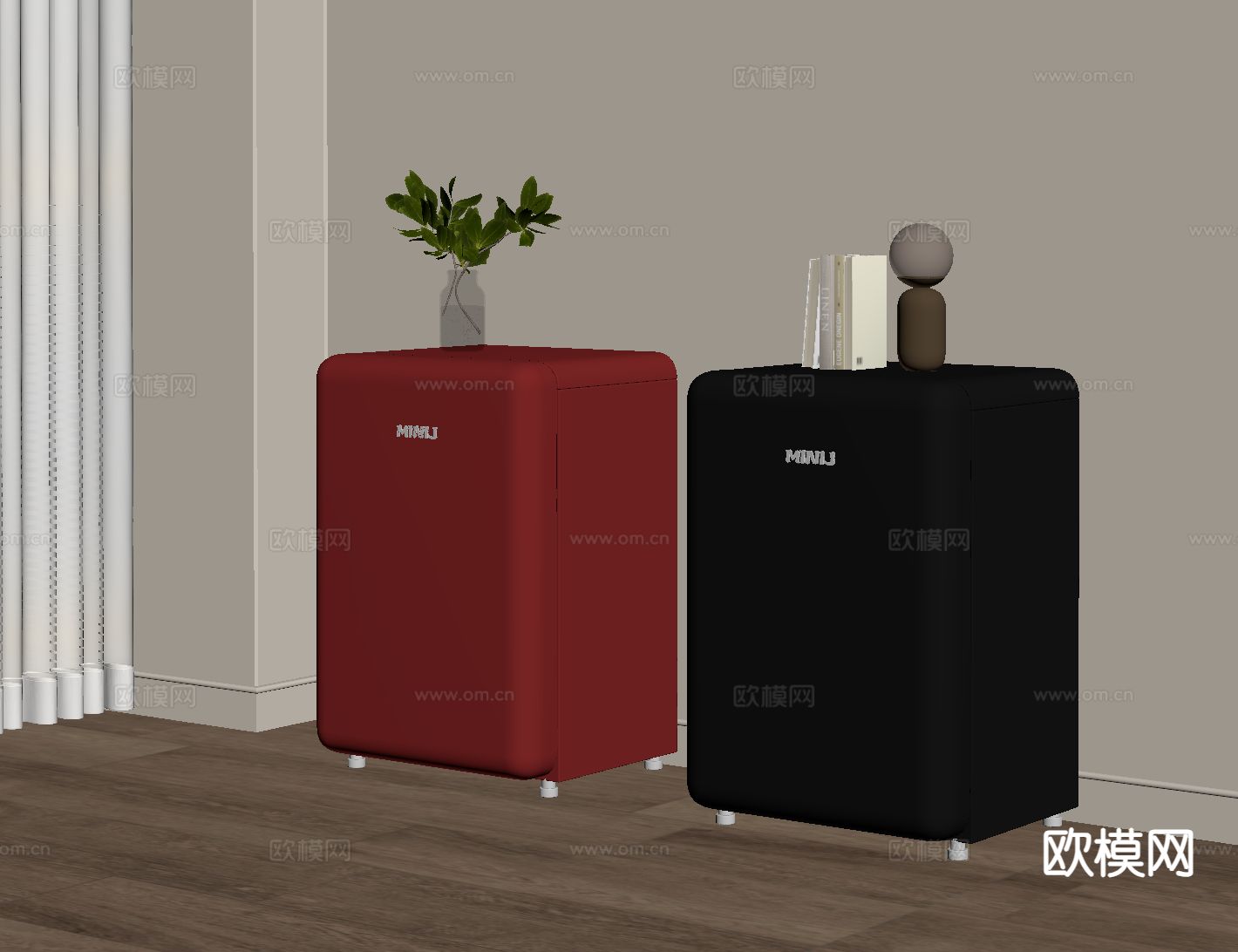 迷你冰箱 小冰箱su模型下载（渲染图1）