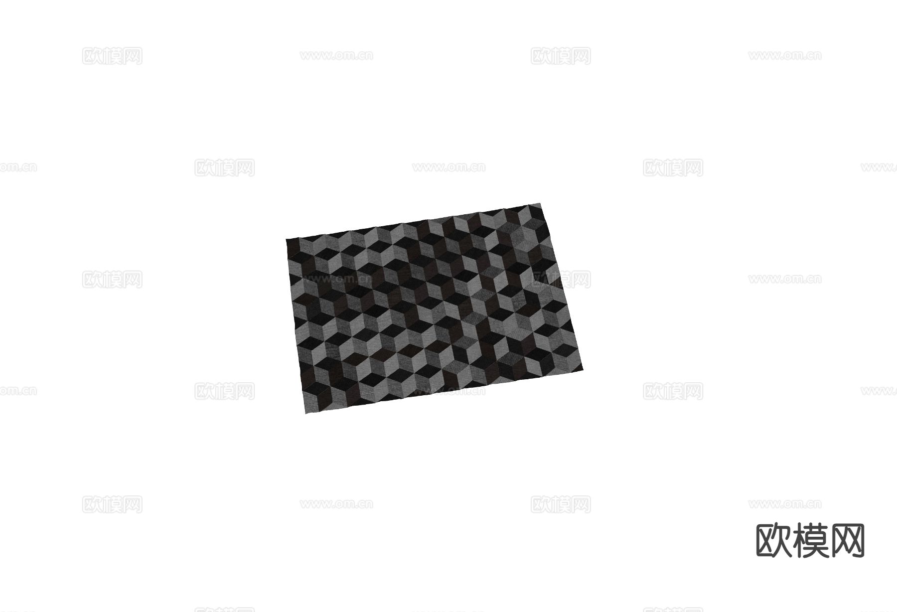 方形地毯 客厅地毯su模型下载（渲染图1）