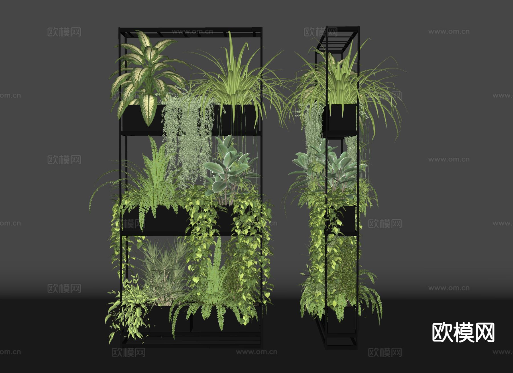 植物花箱 花坛 花槽 绿植su模型下载（渲染图1）