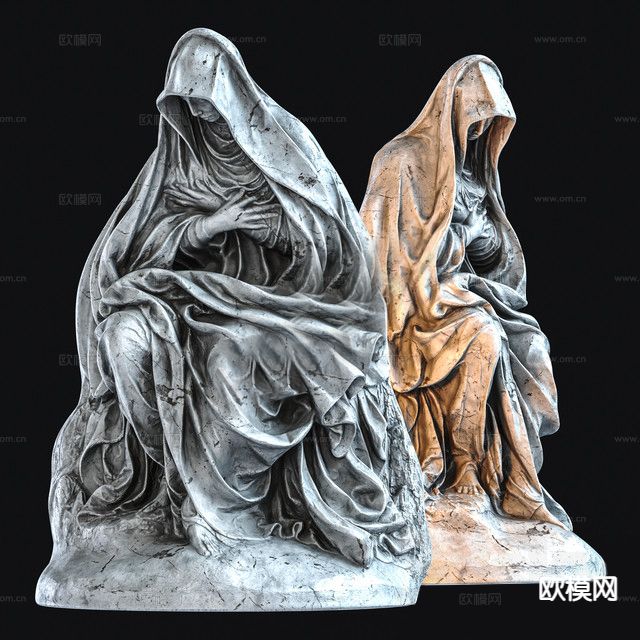 人物雕塑 人体雕塑su模型下载（渲染图2）