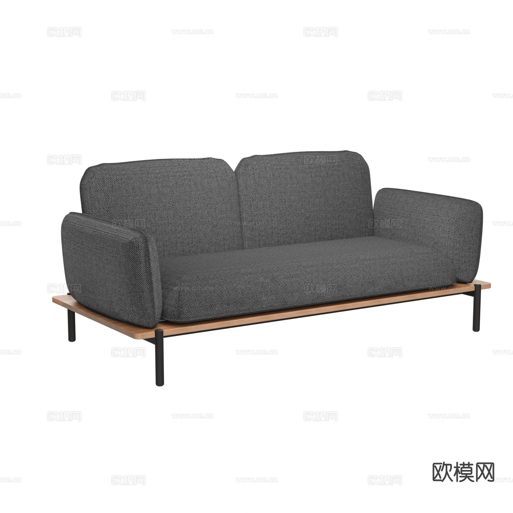 双人沙发 扶手沙发su模型下载（渲染图2）